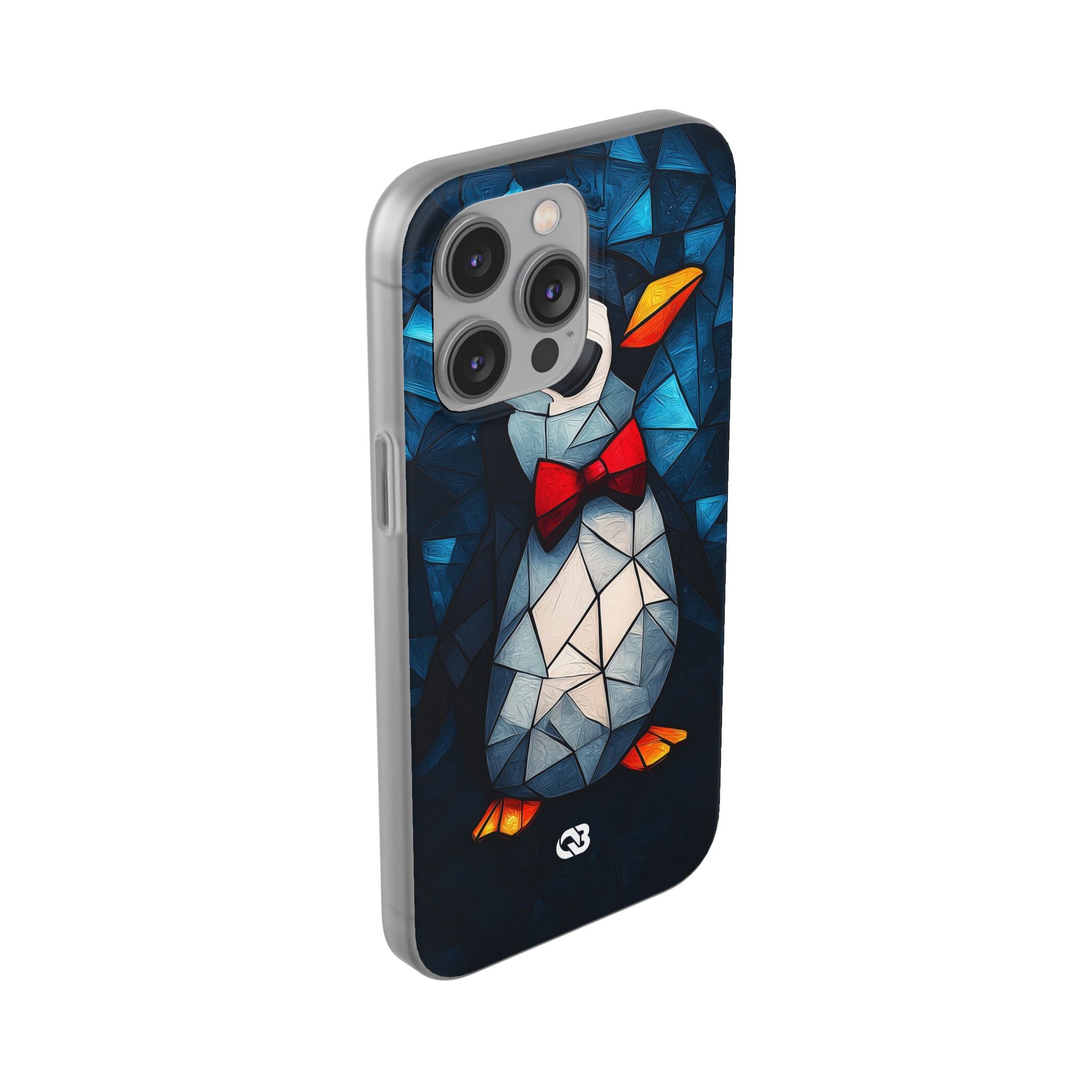 Mosaic Bowtie Penguin · Soft Phone Case for iPhone