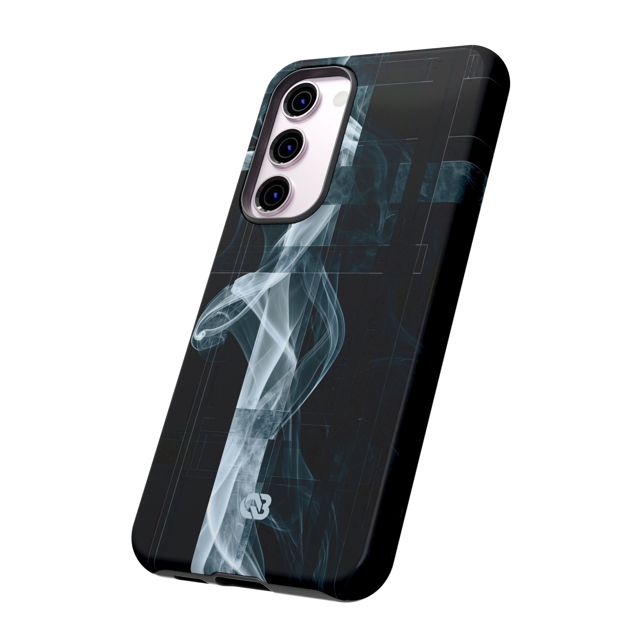 Black Tough Phone Case for Samsung - Arctic Vapor Grid