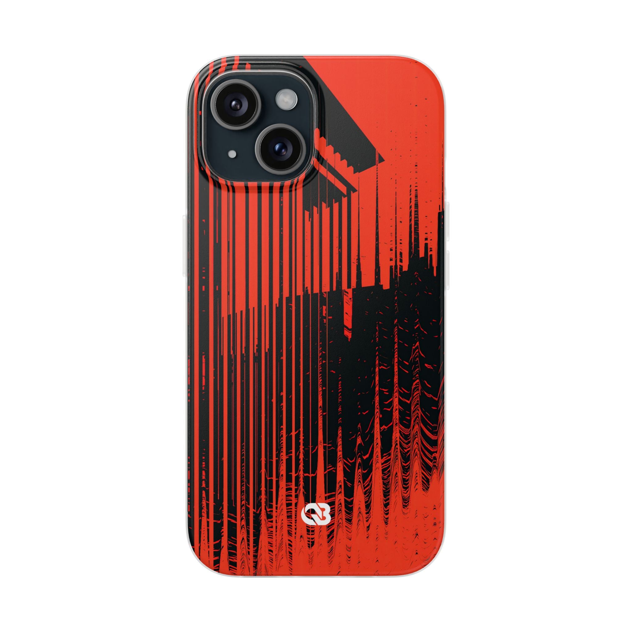 Red Lite Phone Case for iPhone - Crimson Brutalist Distortion