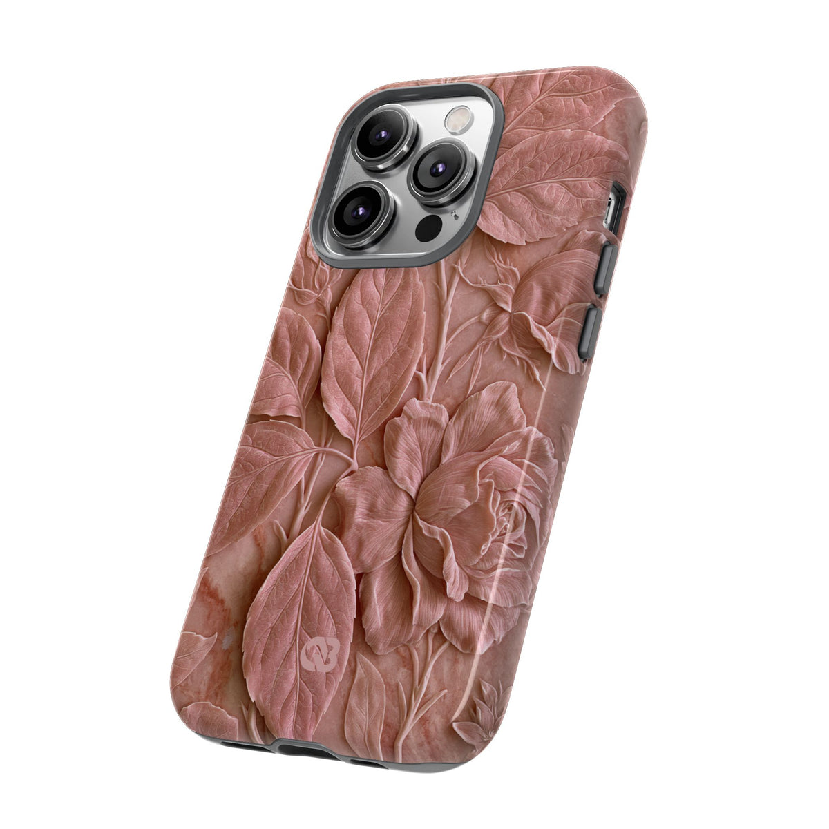 Blush Rose Relief · Tough Phone Case for iPhone · Pink