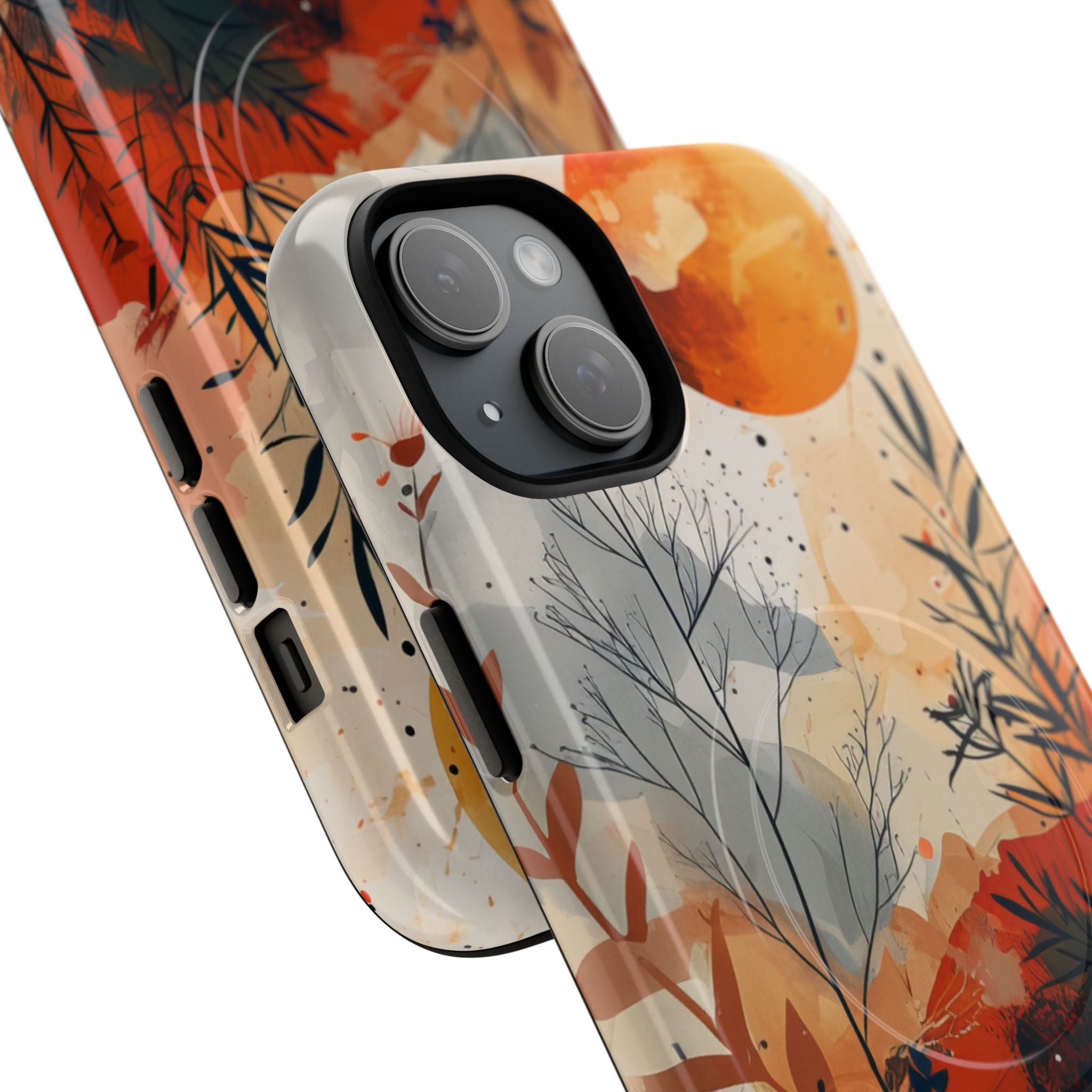 Orange Solstice iPhone 15 Plus Cover - Tough+