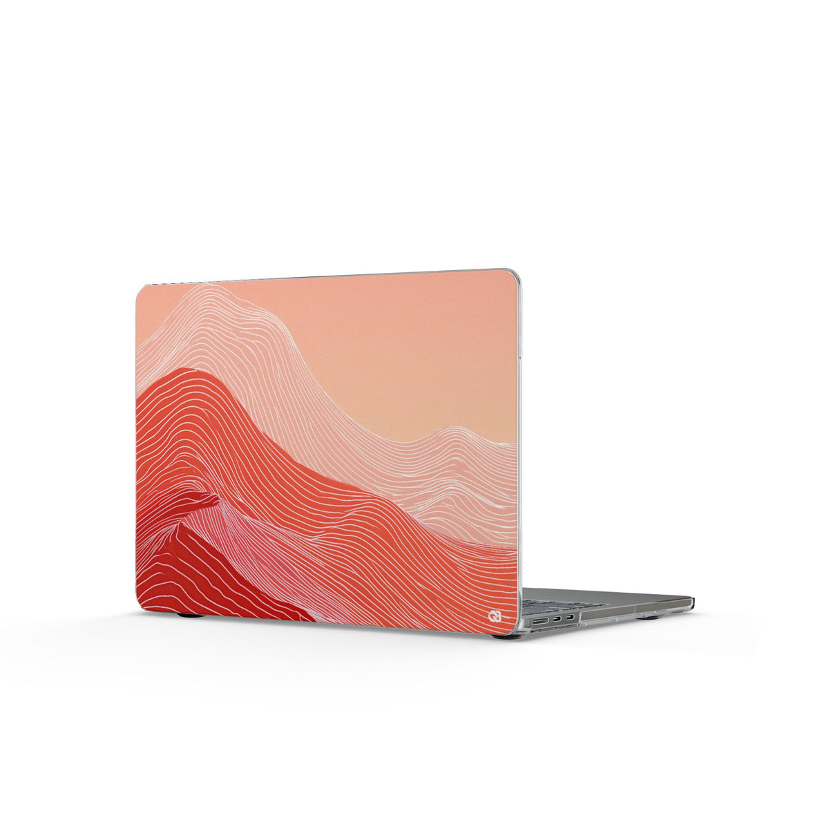 Coral Ridge Contours · Clear Hard Case for MacBook · Red