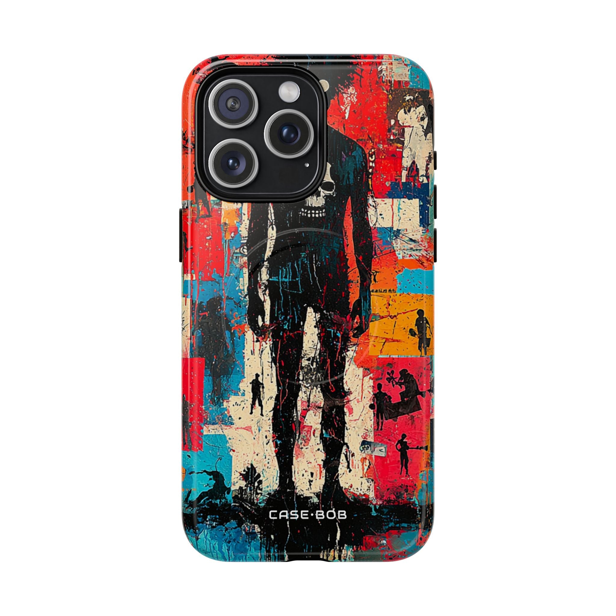 Spiky Skull Silhouette iPhone 15 Pro Max Case - Tough+