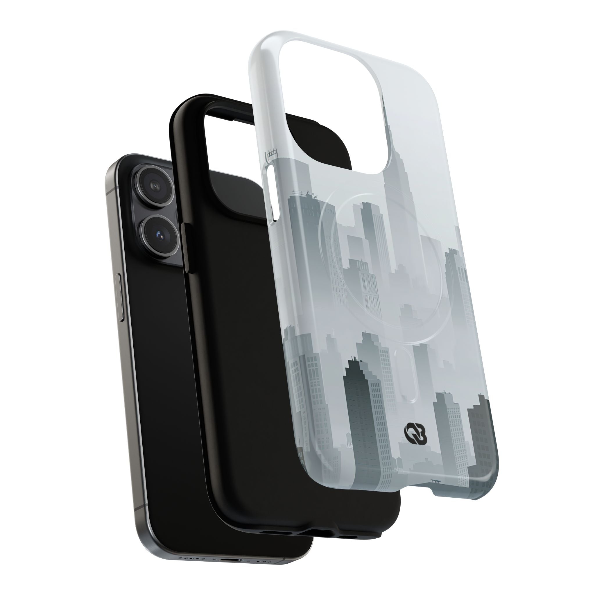 Grey Tough 2.0 Magsafe Phone Case for iPhone - Steel Mist Skyline