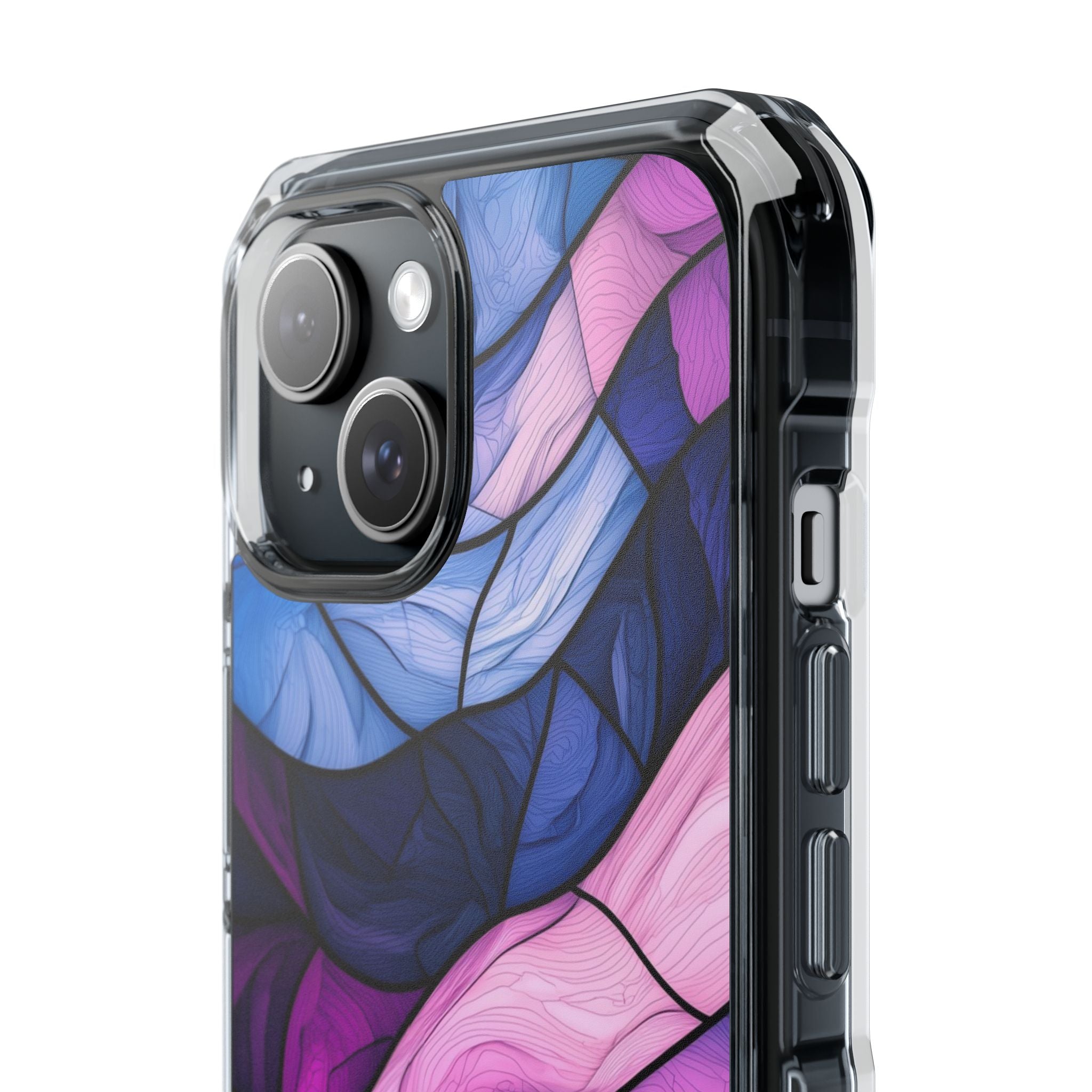 Wavy Violet Bands iPhone 15 Case - Impact