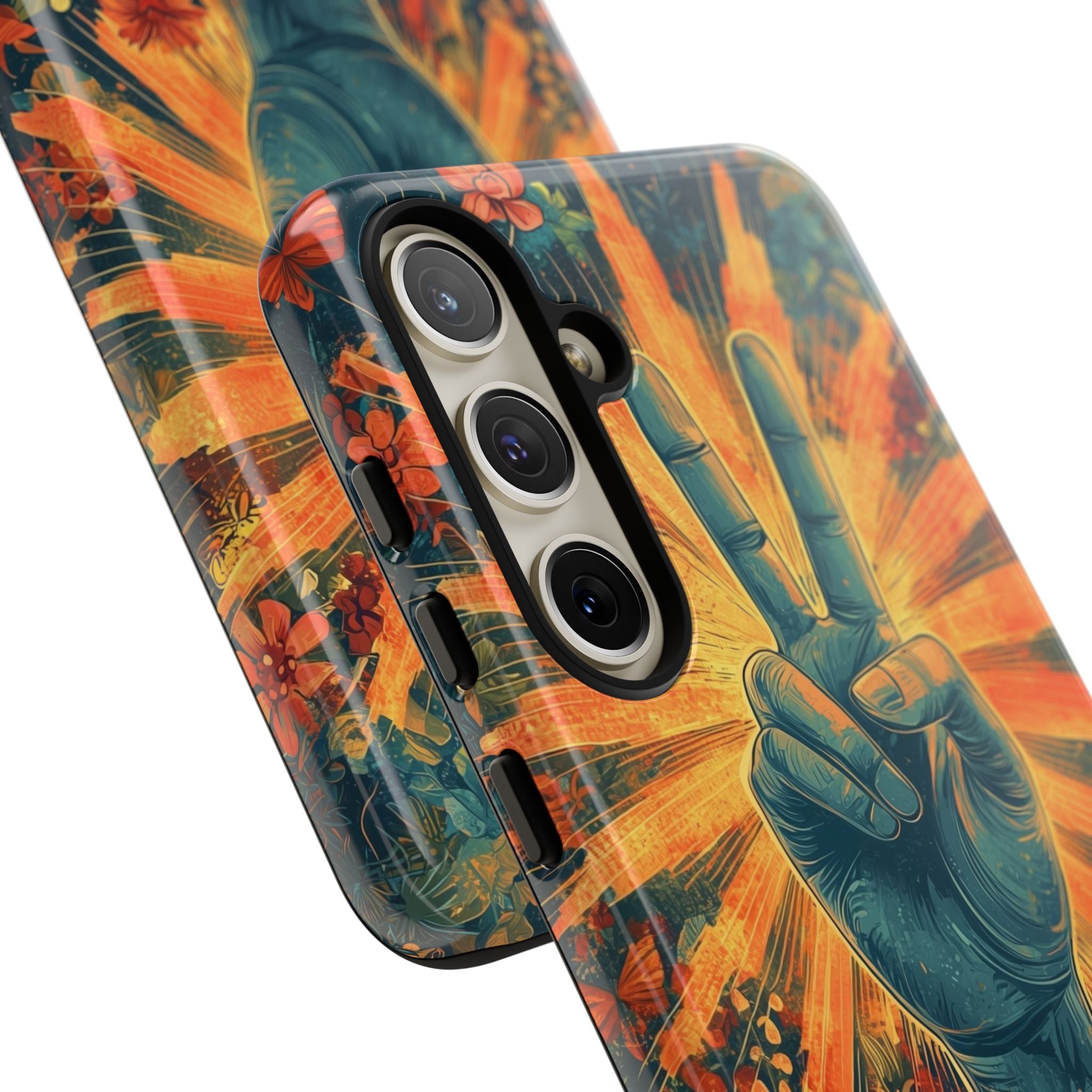 Fleur de paix radieuse · Coque de téléphone Tough pour Samsung