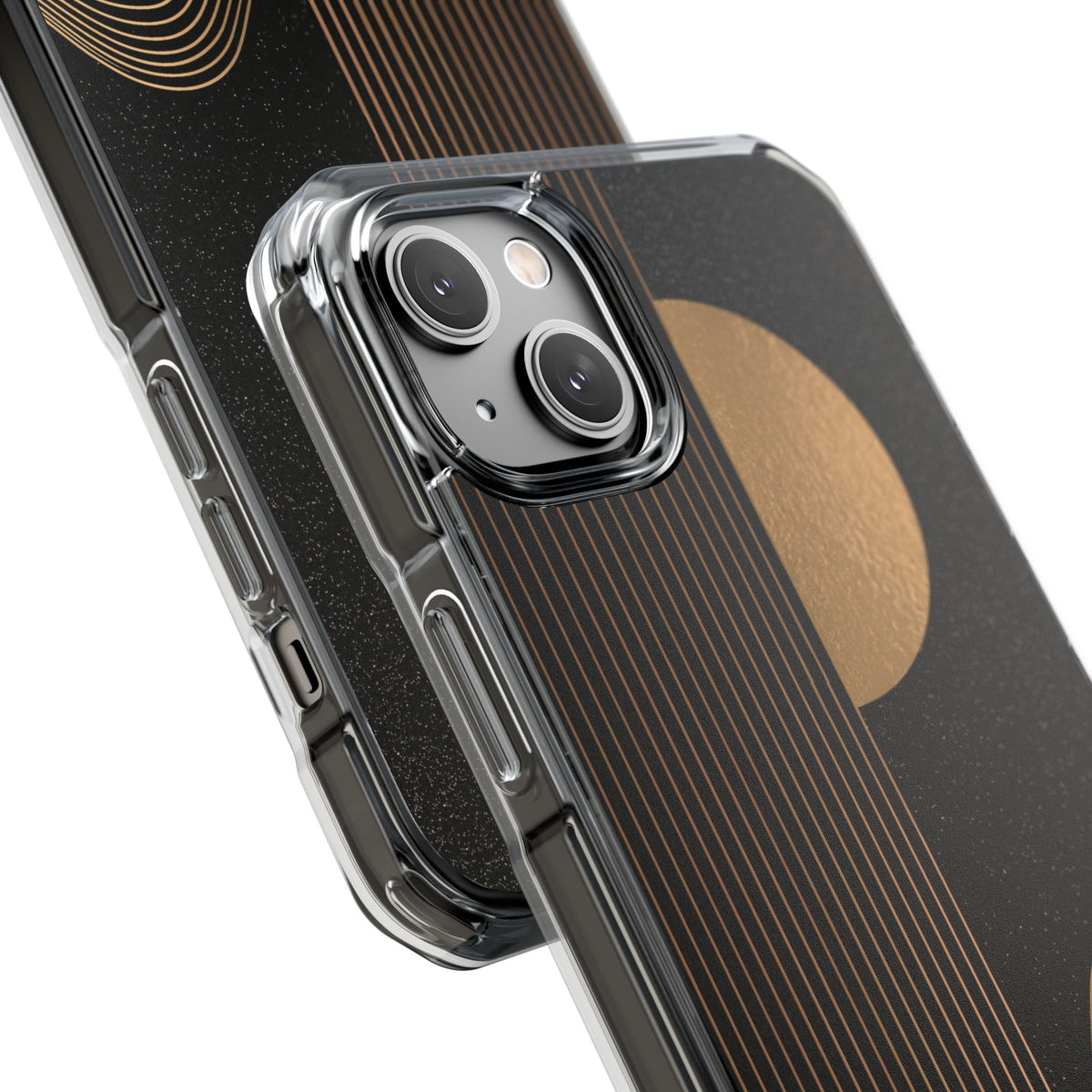 Gold Impact MagSafe Phone Case for iPhone - Gilded Obsidian Dunes