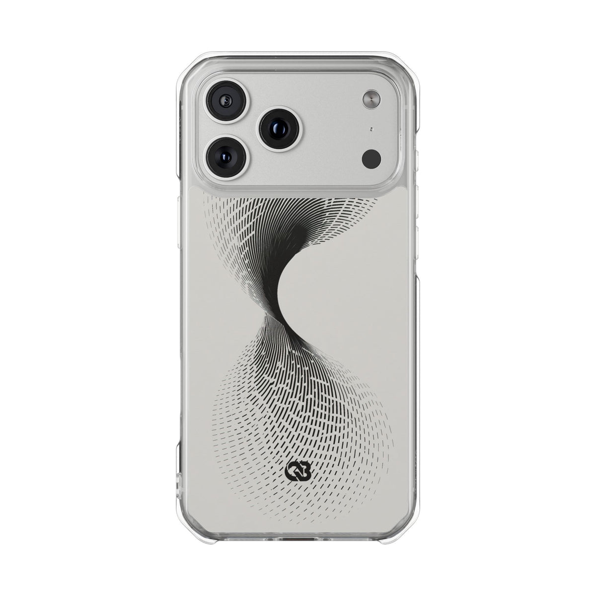 White Impact MagSafe Phone Case for iPhone - Linear Torsion Grid