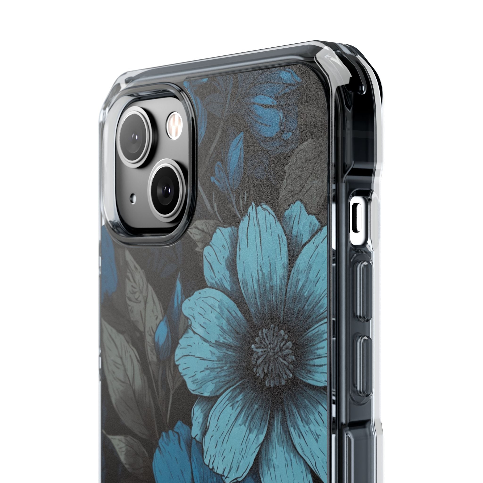 Obsidian Blue Petals · Impact Telefoncover til iPhone · Magsafe