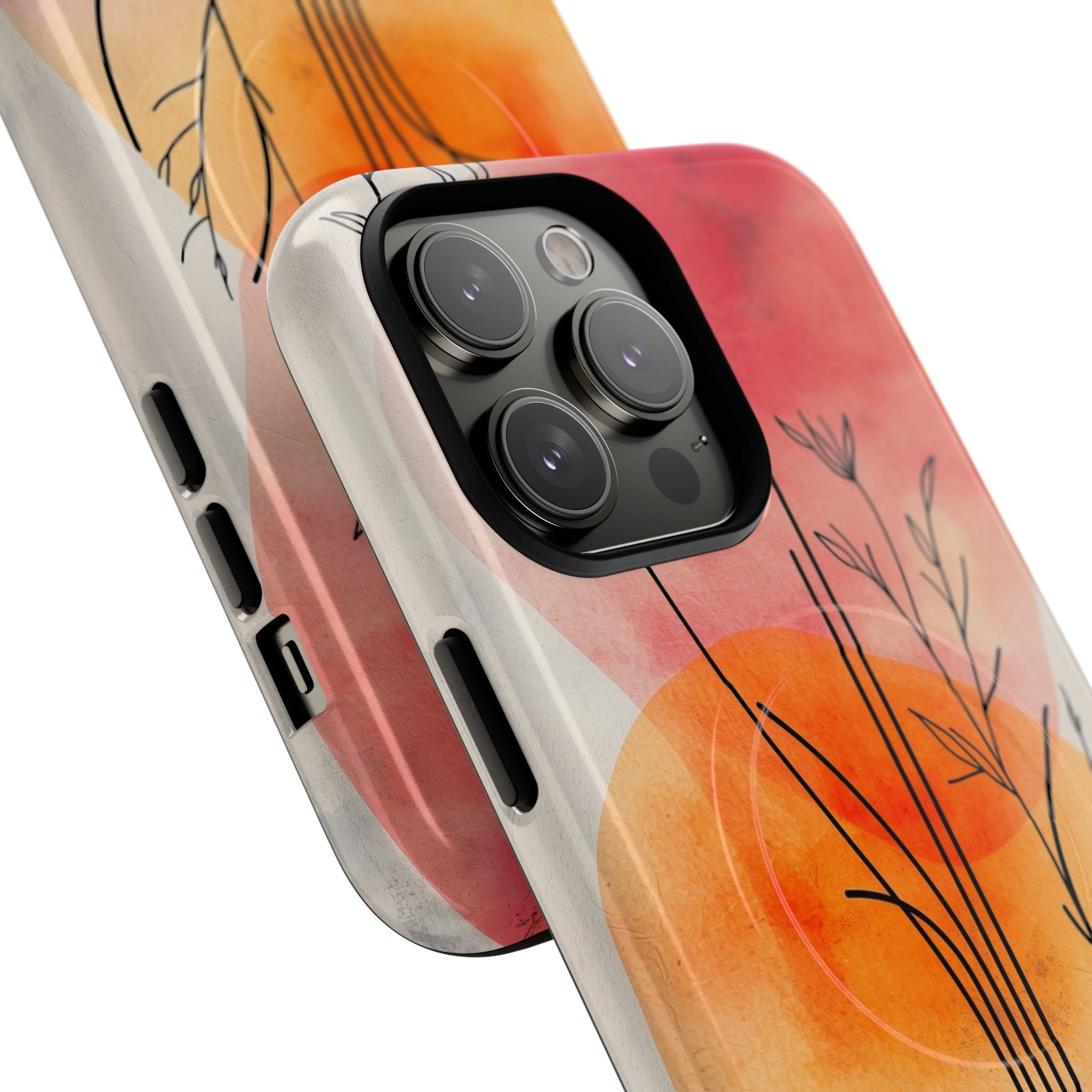 Curved Stem Sunset iPhone 14 Pro Max Case - Tough+