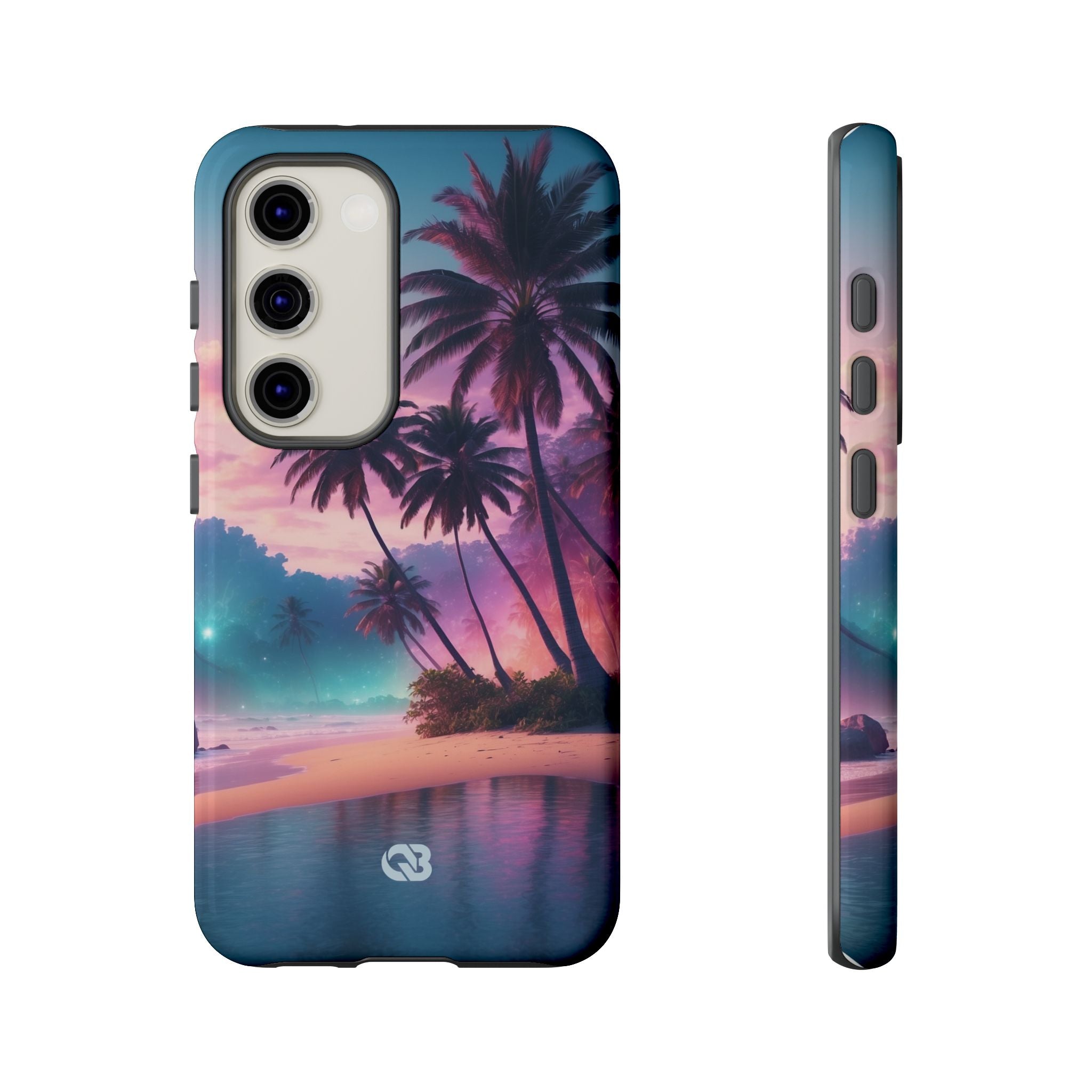 Neon Shore Palms · Tough Phone Case for Samsung
