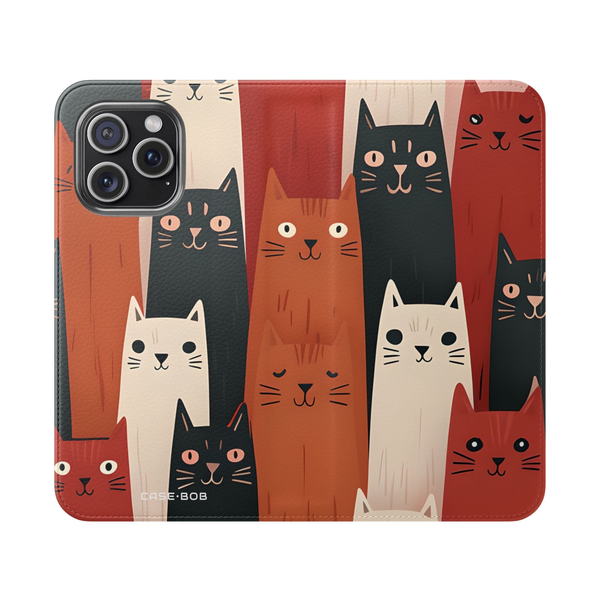Kattekolonner Orange - iPhone 15 Pro Max Cover - Pung