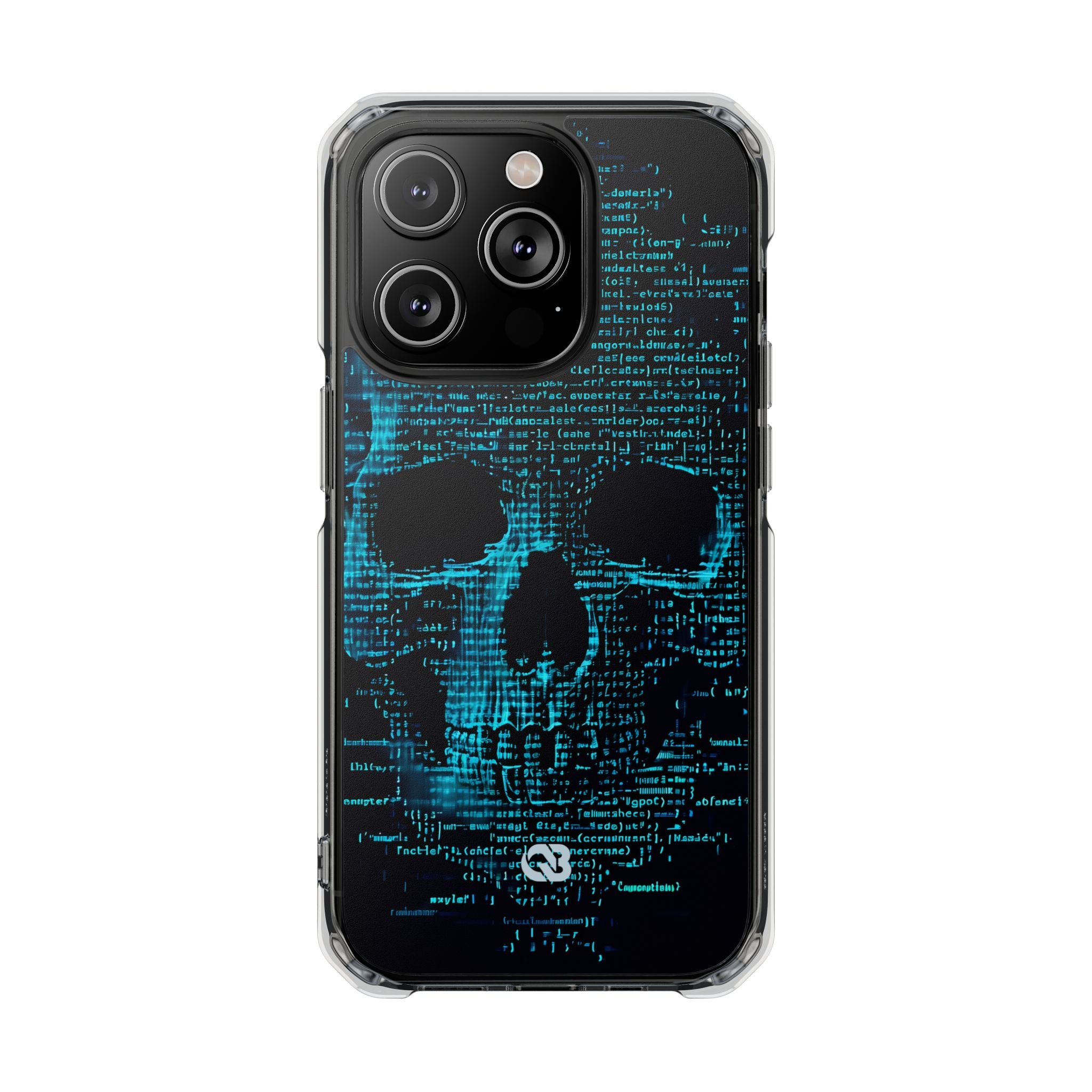 Cyan Glitch Skull · Impact Custodia per iPhone · Magsafe
