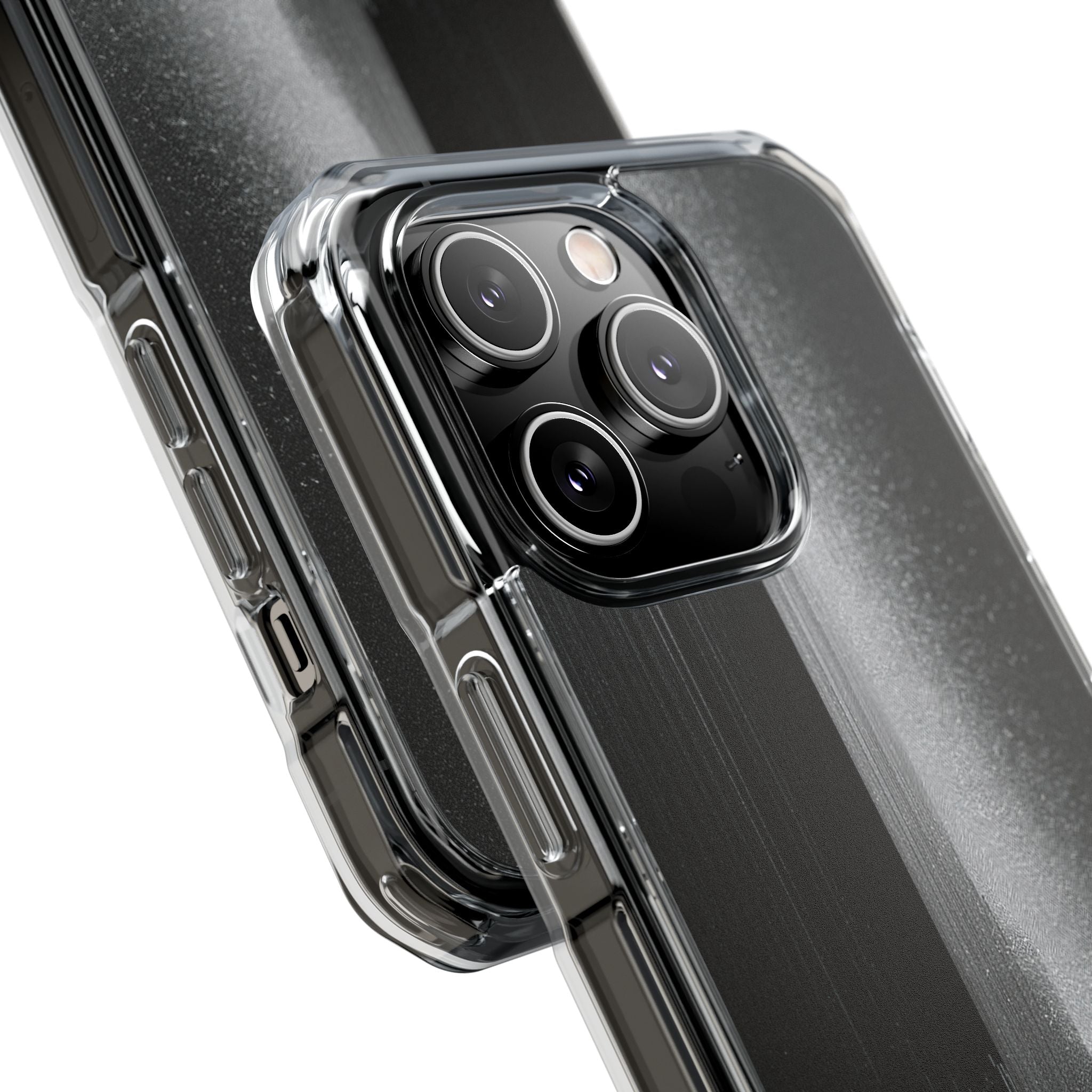Black Impact MagSafe Phone Case for iPhone - Brutalist Pixel Monolith