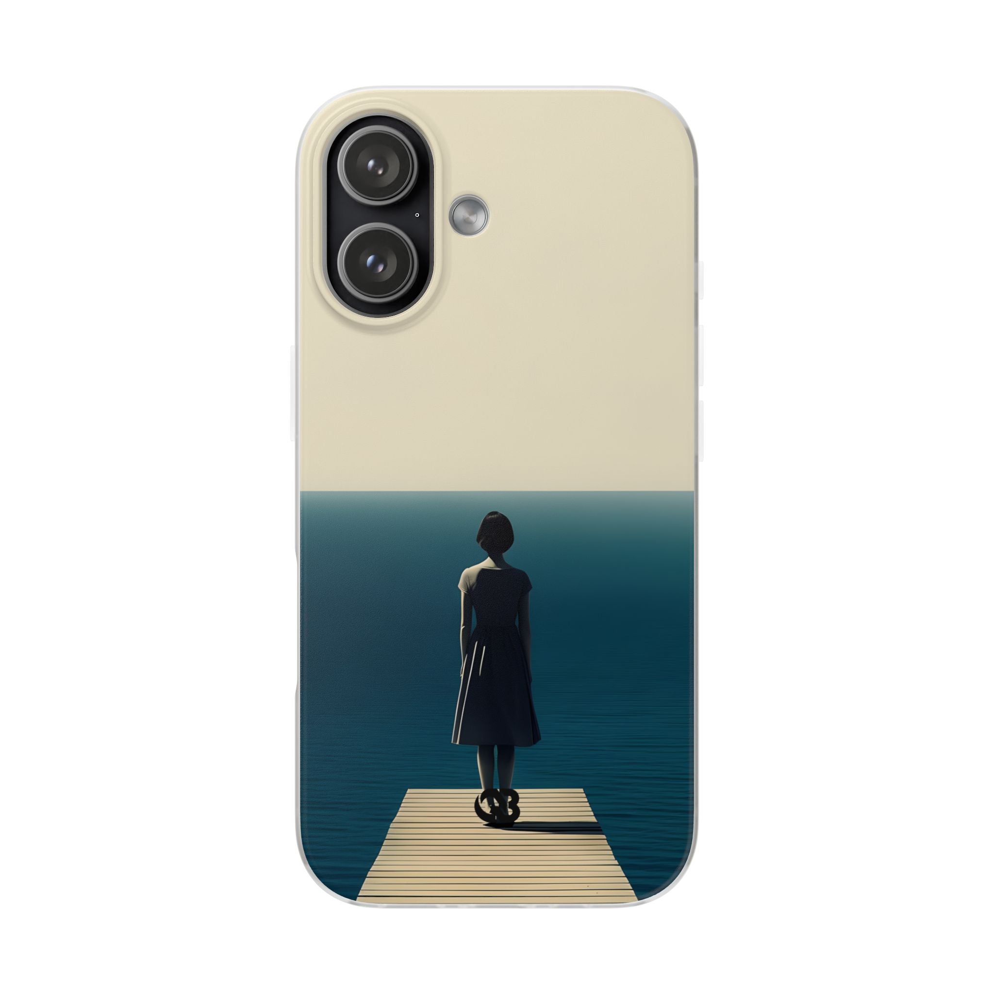 Solitary Blue Horizon · Soft Coque de téléphone pour iPhone