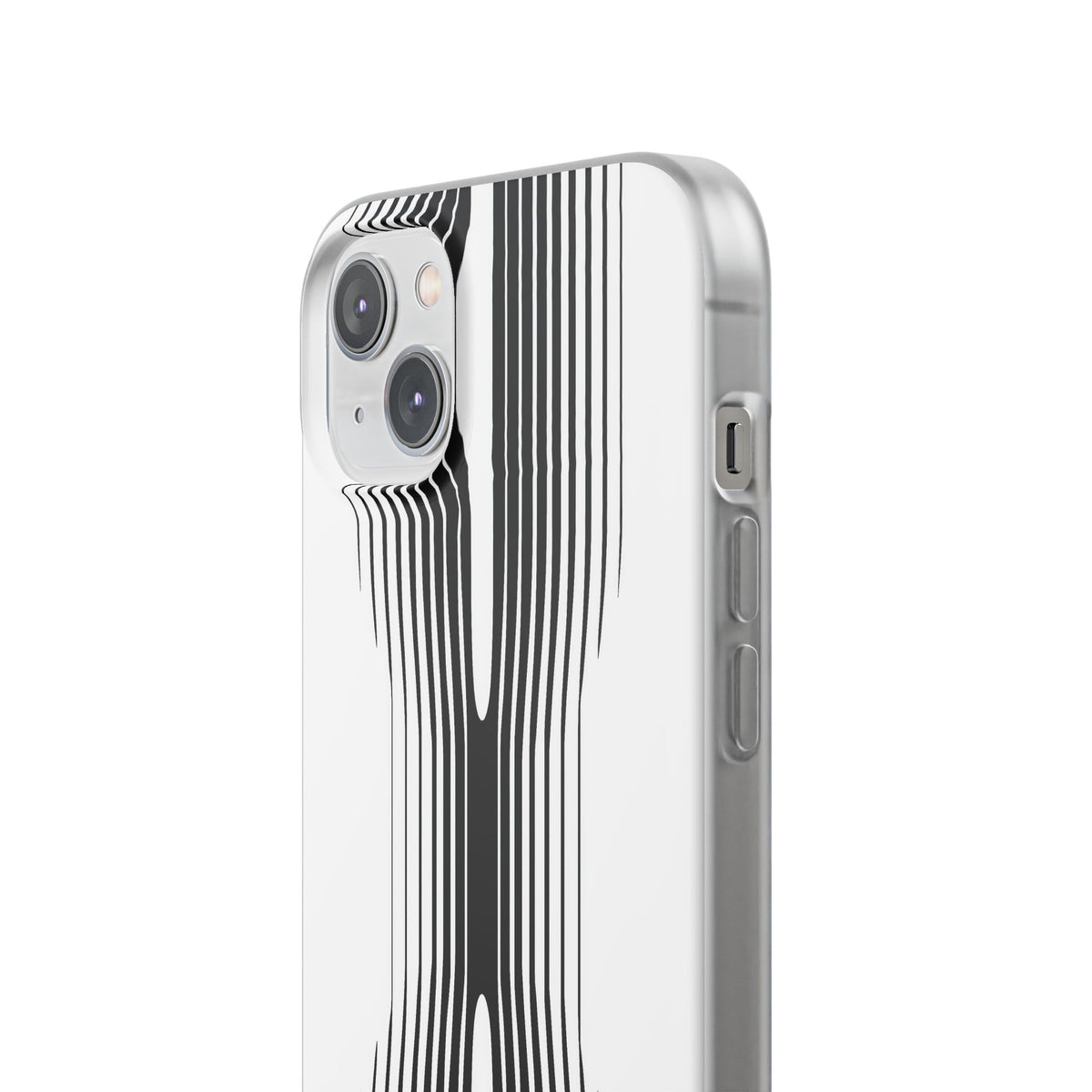 White Lite Phone Case for iPhone - Kinetic Mono Distortion
