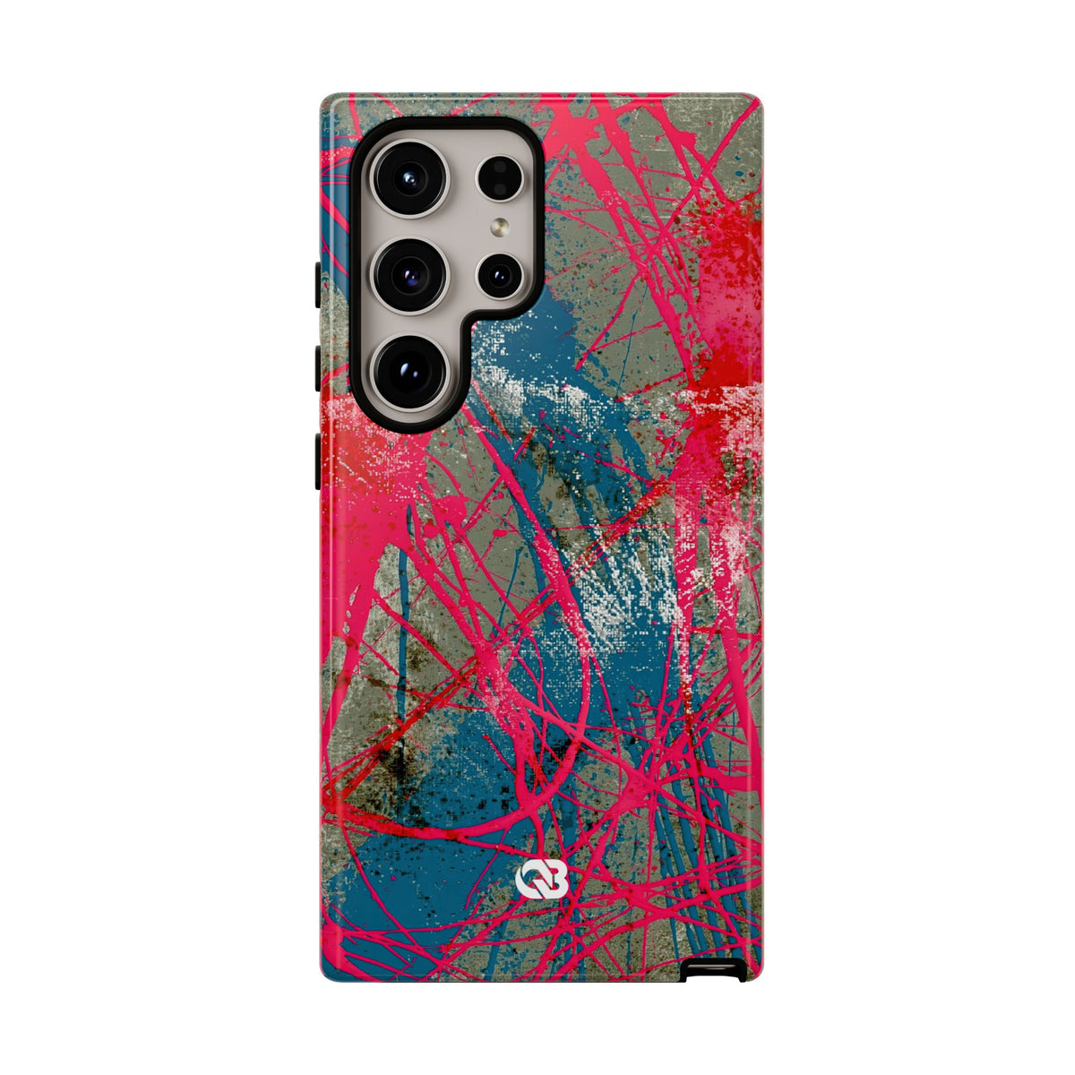 Neon Static Drip · Tough Phone Case for Samsung · Pink