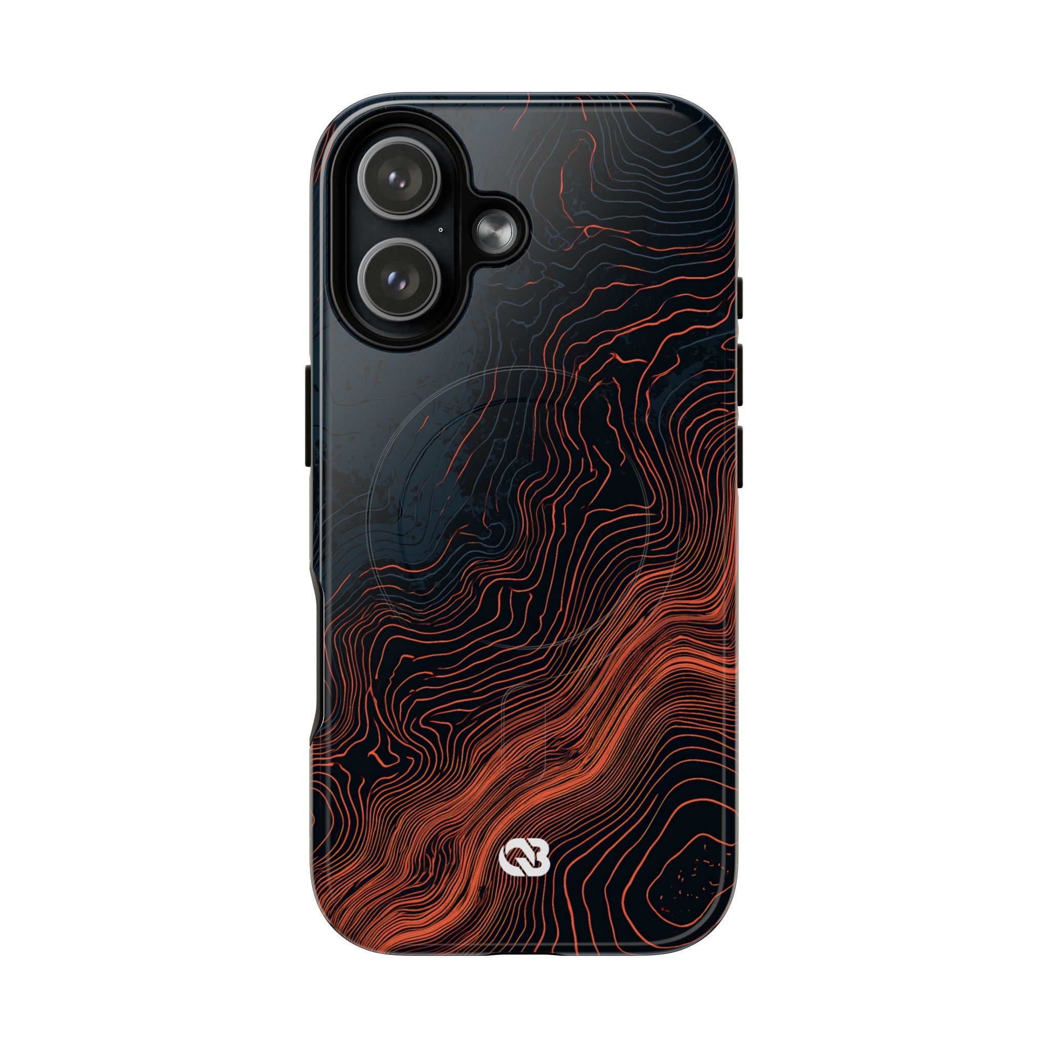 Black Tough 2.0 Magsafe Phone Case for iPhone - Volcanic Basalt Map
