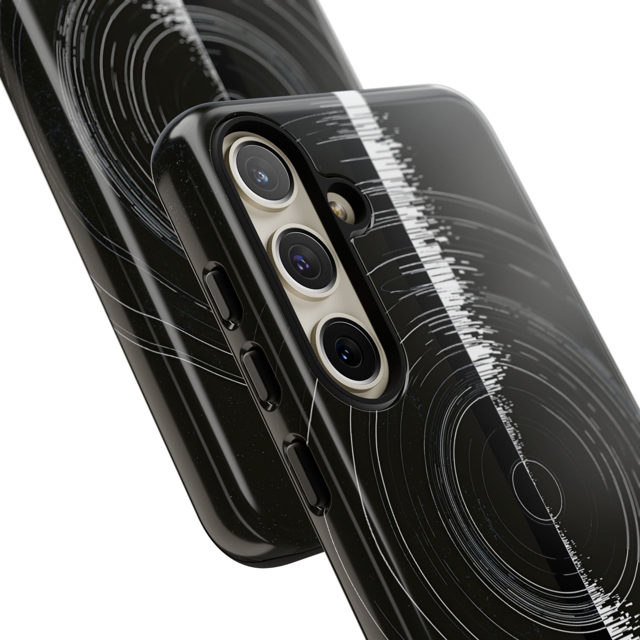 Black Tough Phone Case for Samsung - Obsidian Orbital Signal