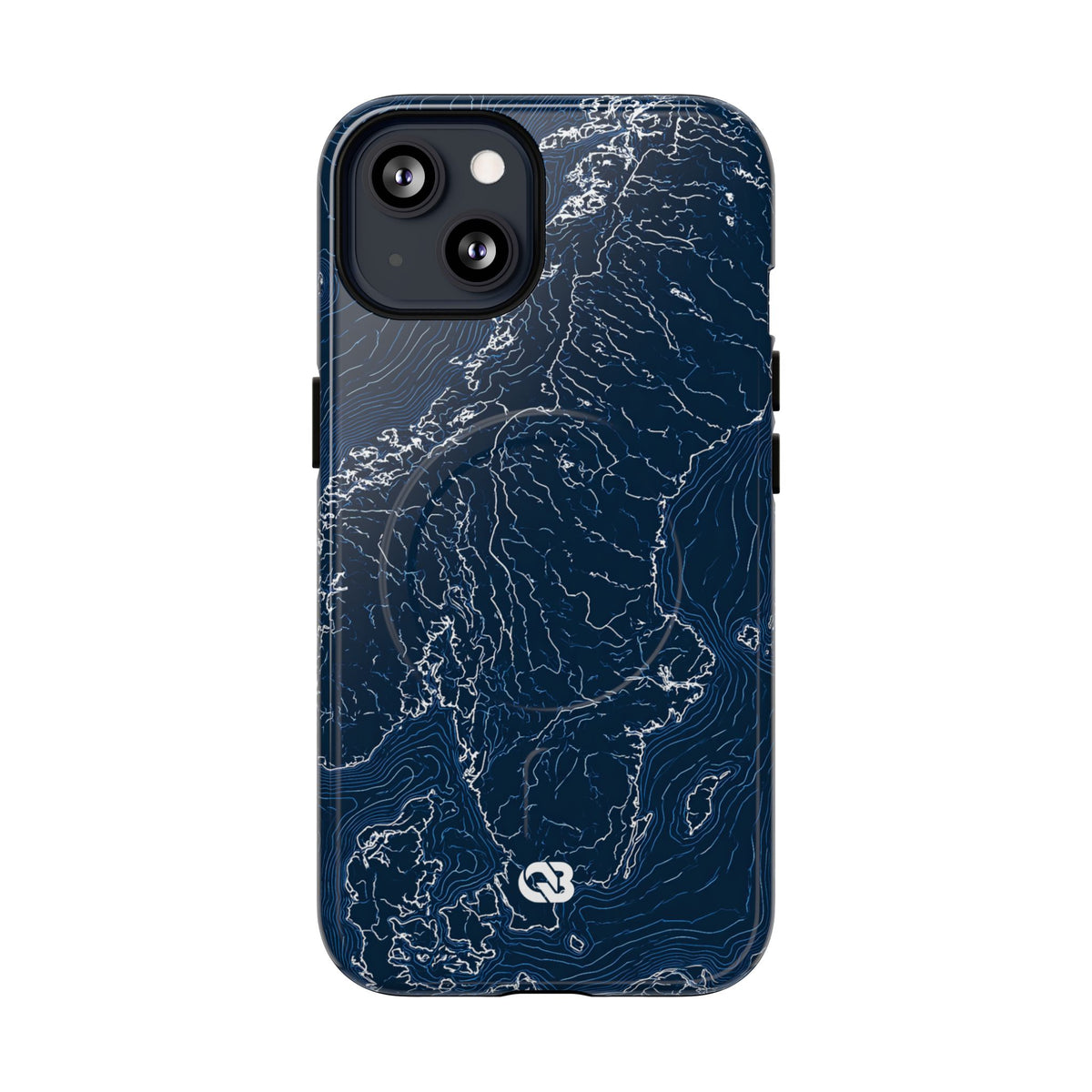 Nordic Contour Chart · Tough 2.0 Magnetic Phone Case for iPhone · Blue