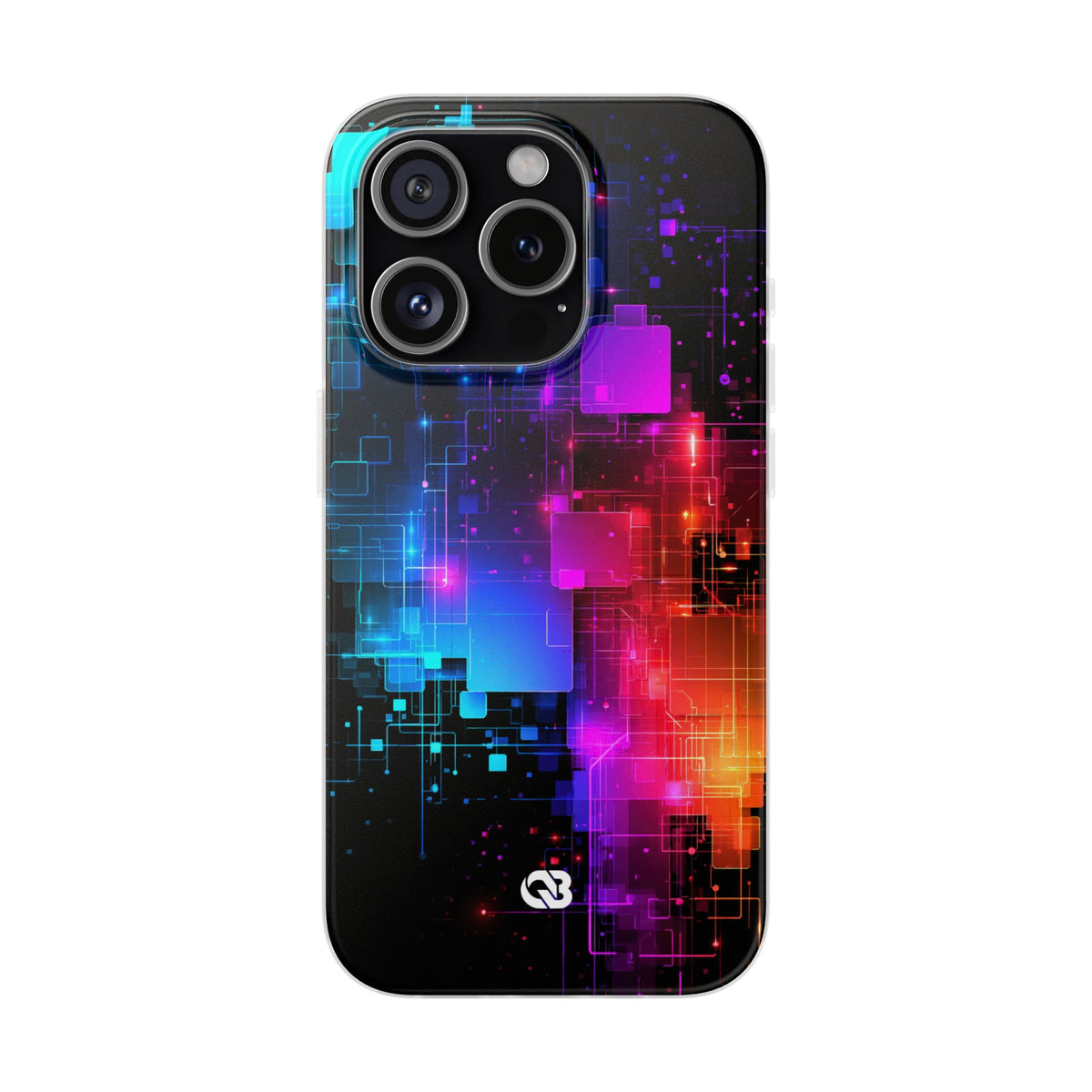 Spectral Circuit Grid · Lite Phone Case for iPhone · Black