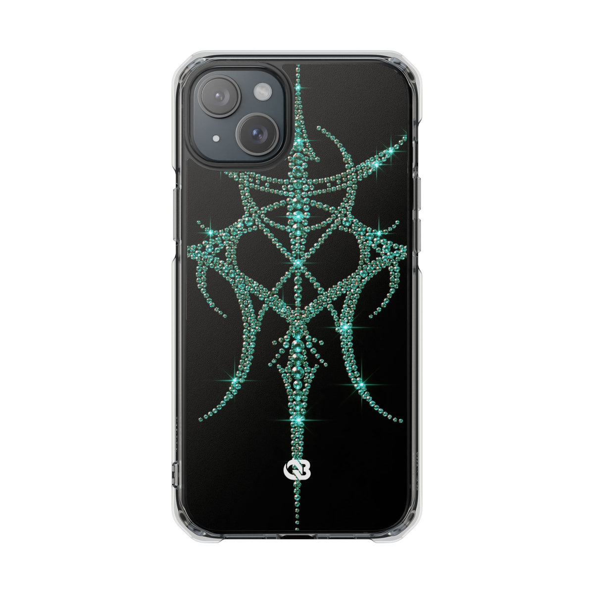 Teal Cyber Sigil · Clear Impact Magnetic Phone Case for iPhone · Teal