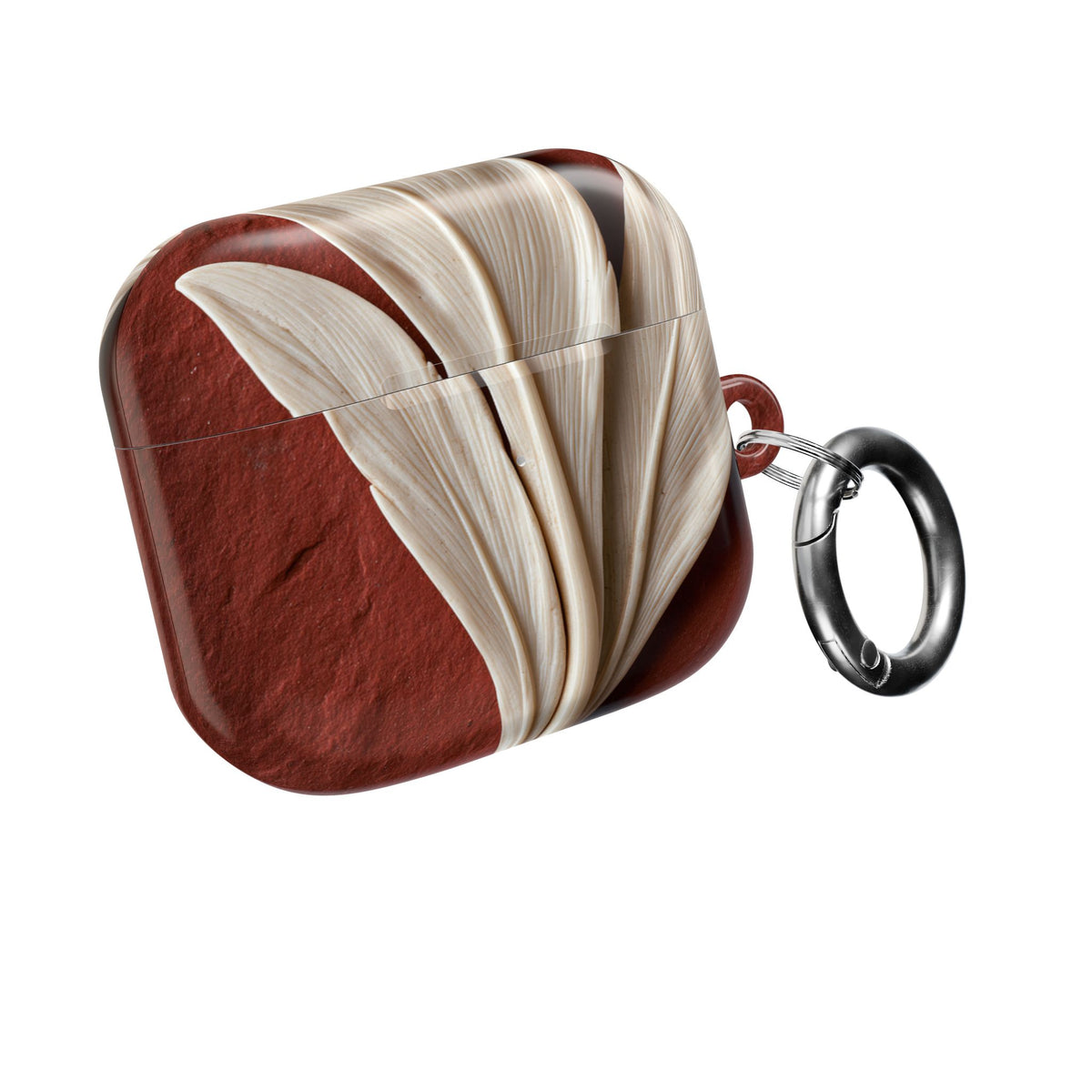 Carved Ivory Plume · Hard Case for AirPods & AirPods Pro · Red