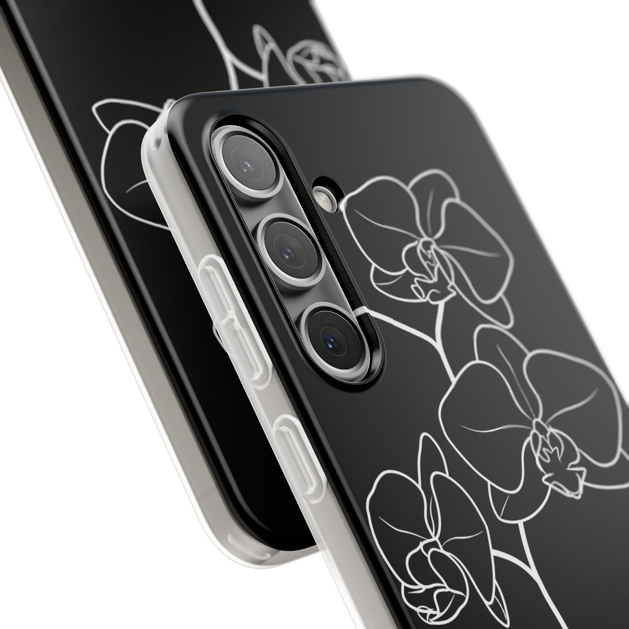 Black Lite Phone Case for Samsung - Noir Alabaster Orchid