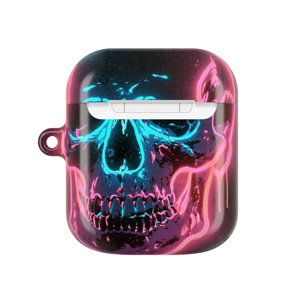 Neon Drip Skull · Hard Case for AirPods & AirPods Pro · Black