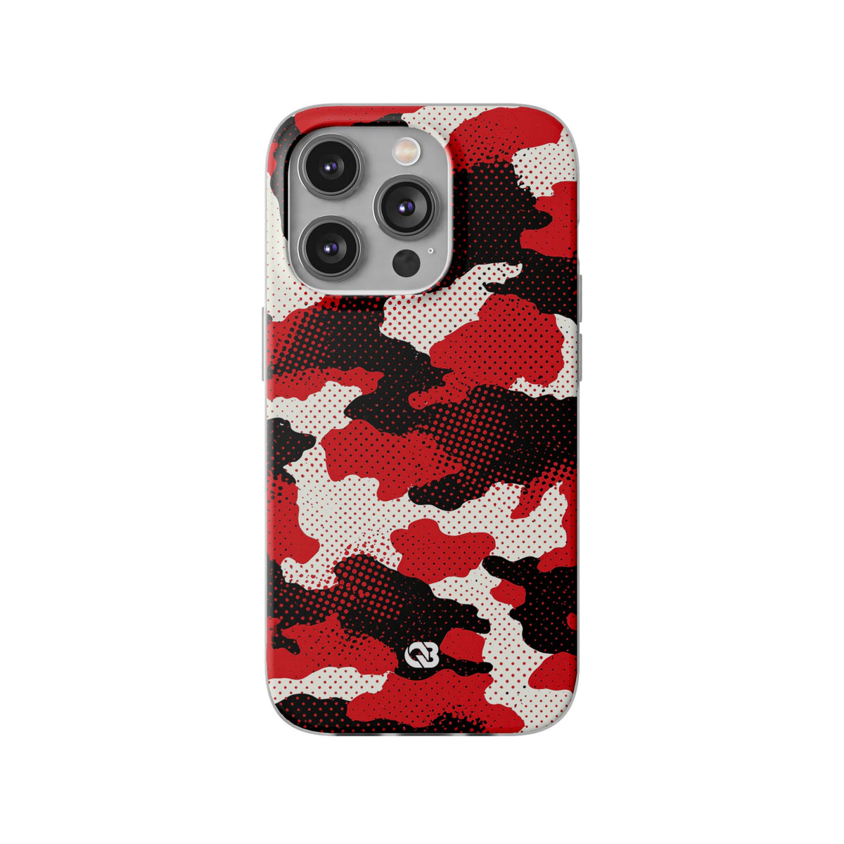 Crimson Halftone Camo · Lite Phone Case for iPhone · Red