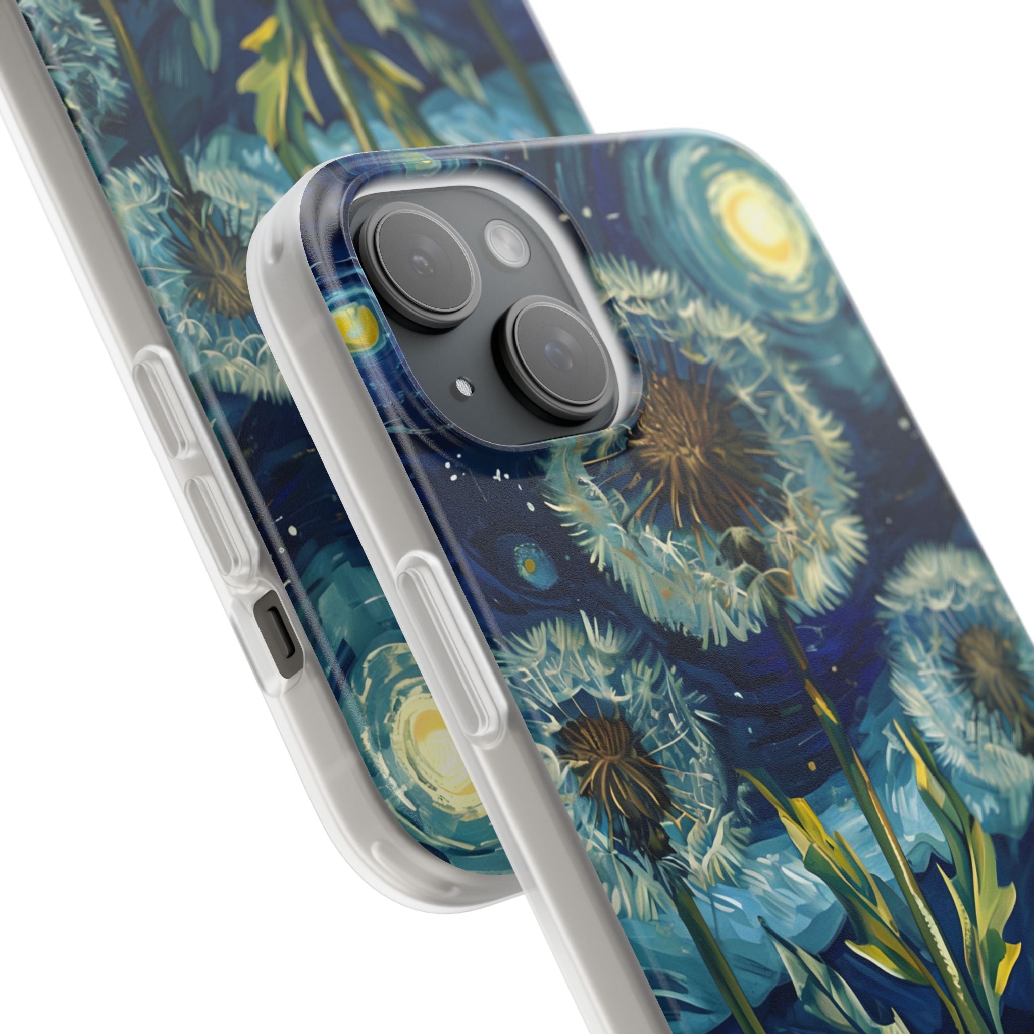 Starry Dandelion Swirl · Soft Phone Case for iPhone