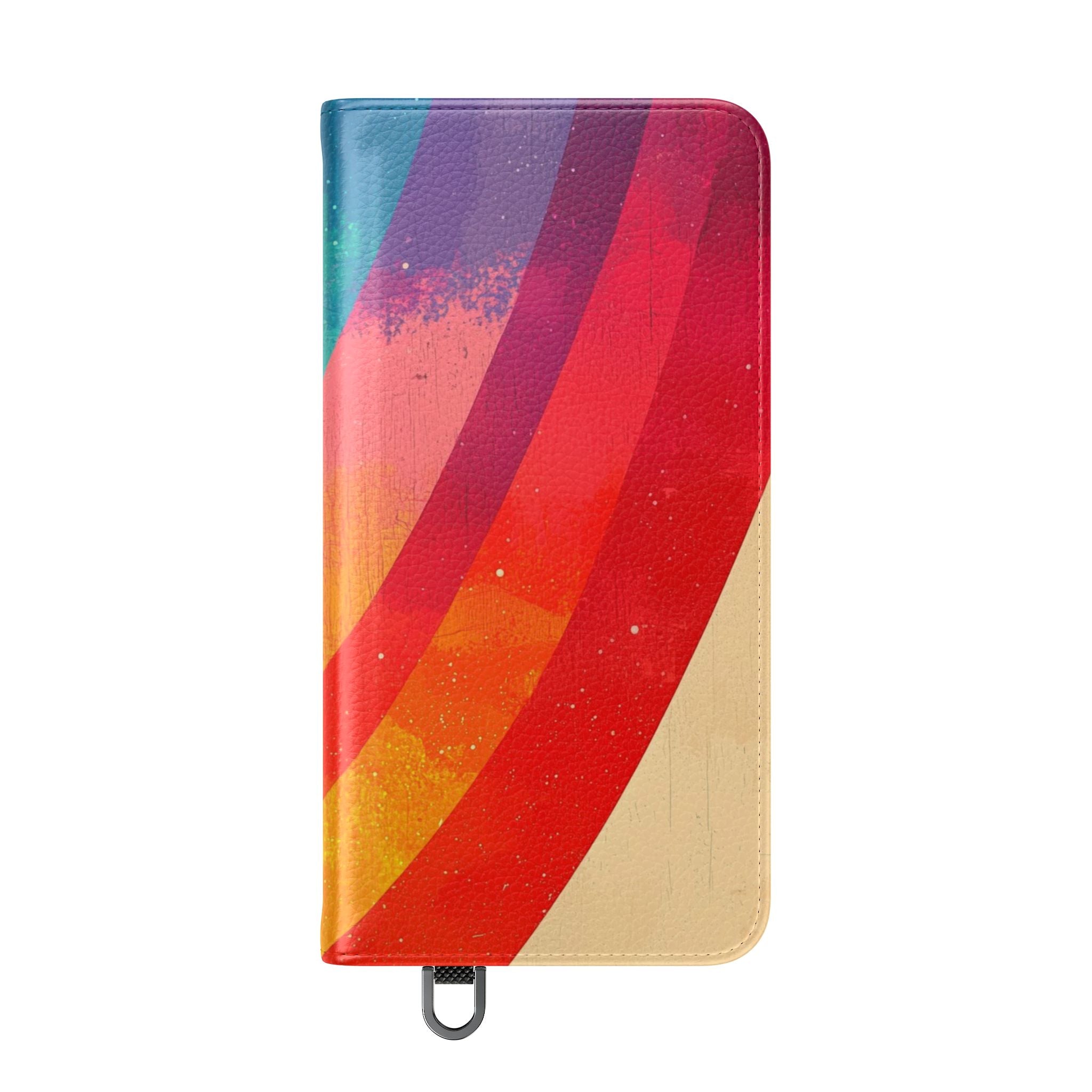 Curved Rainbow Breeze - Samsung S25 Case - Wallet
