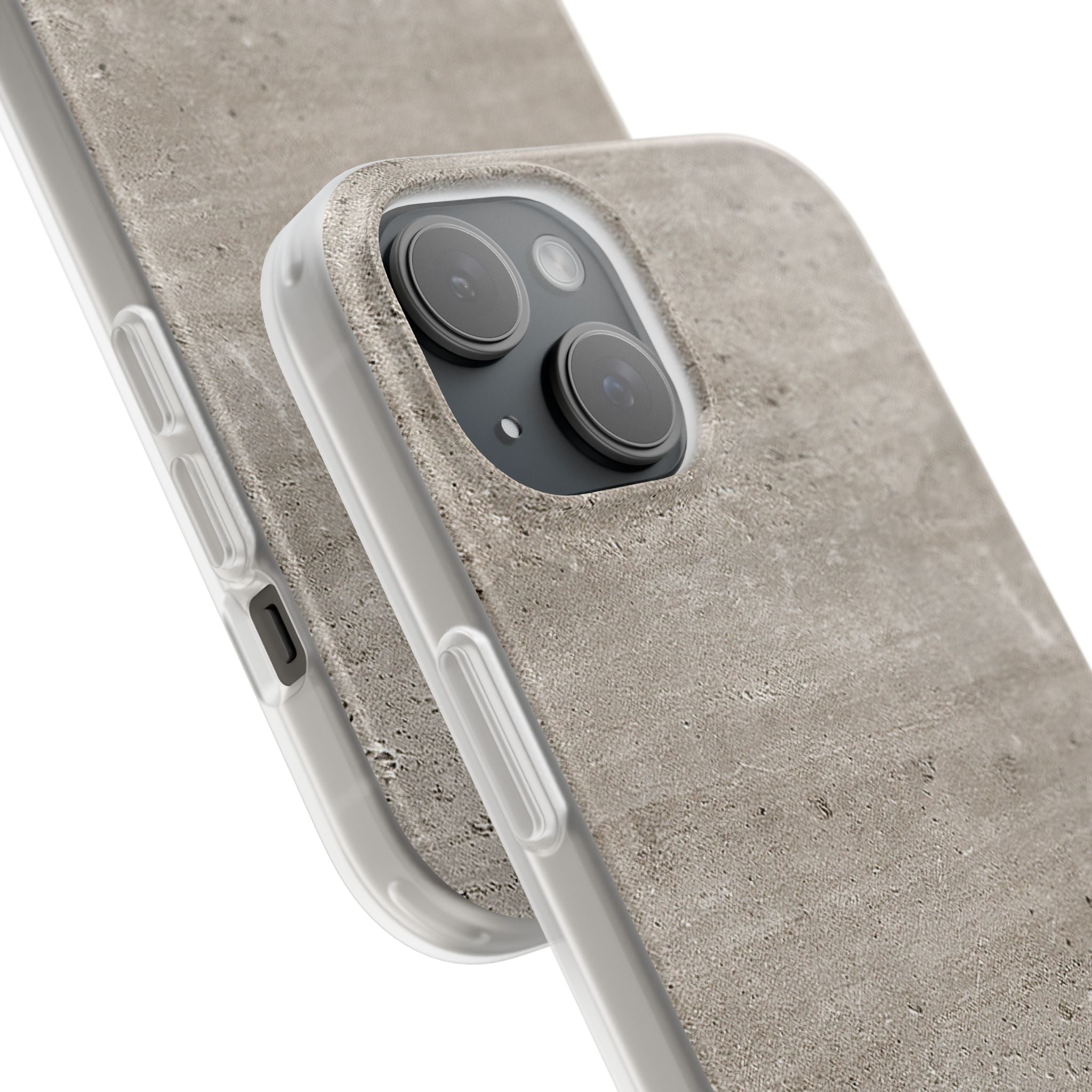Grey Lite Phone Case for iPhone - Brutalist Stone Grit