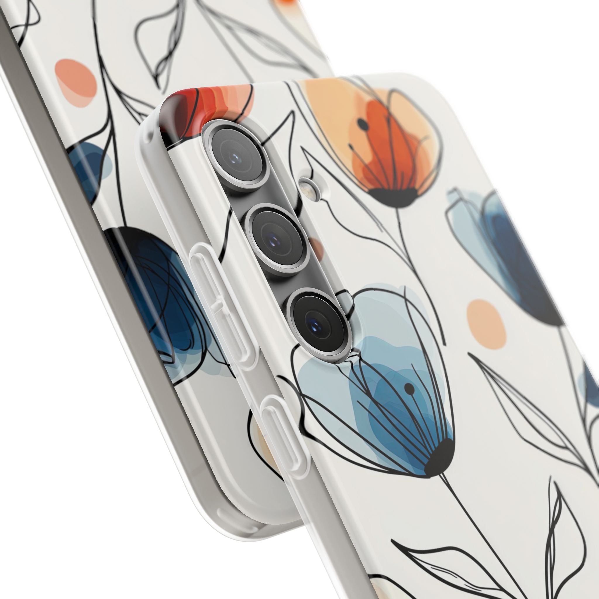 Ink Watercolor Tulips · Soft Custodia per Samsung