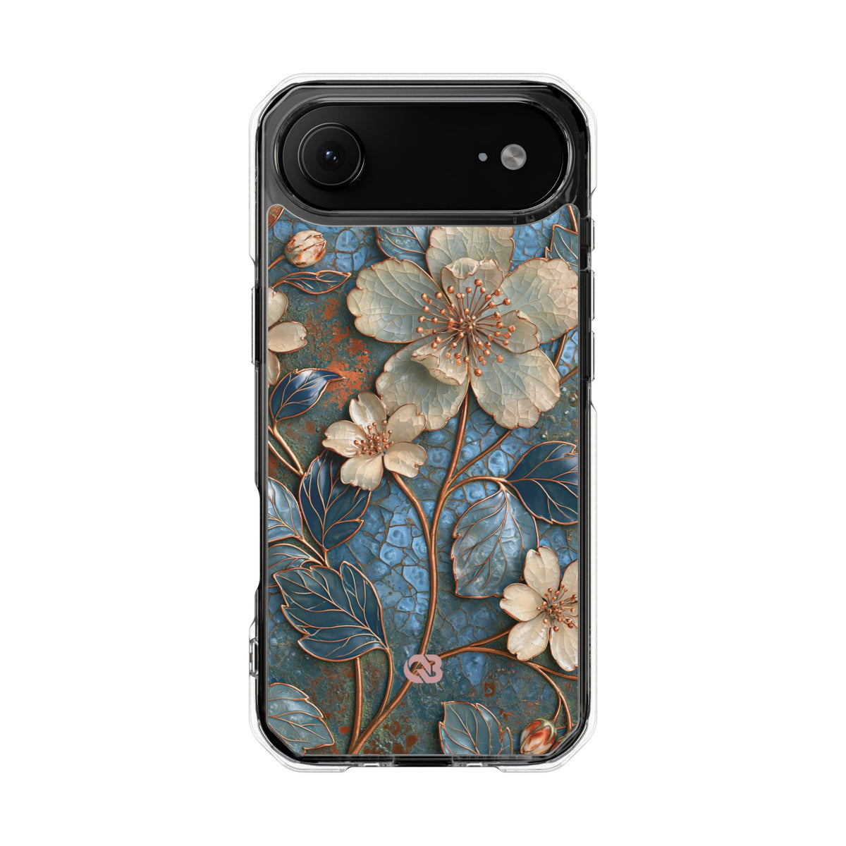 Gilded Blossom Reverie · Clear Impact Magnetic Phone Case for iPhone · Teal