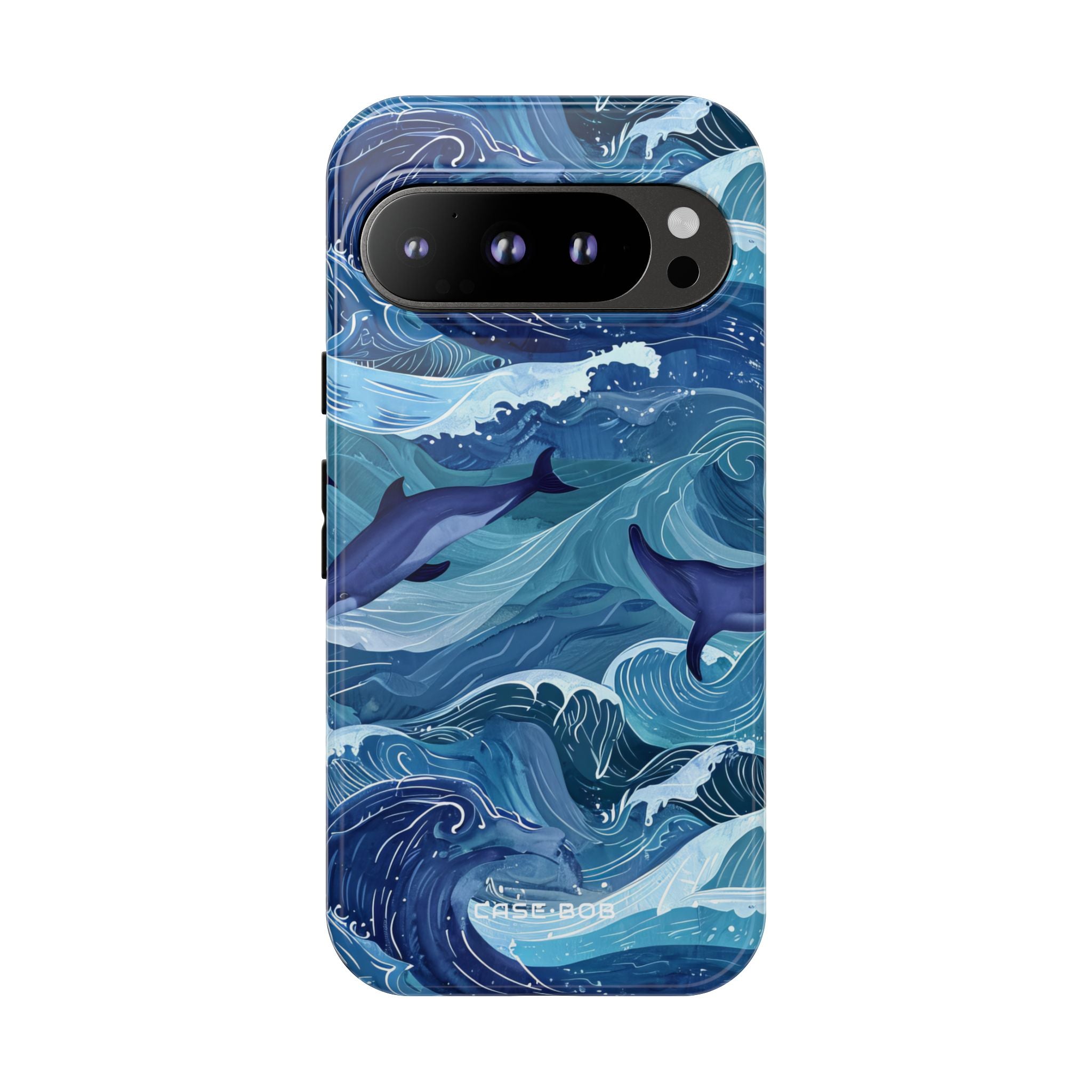 Dolphin Waves Google Pixel 9 Pro Case - Tough