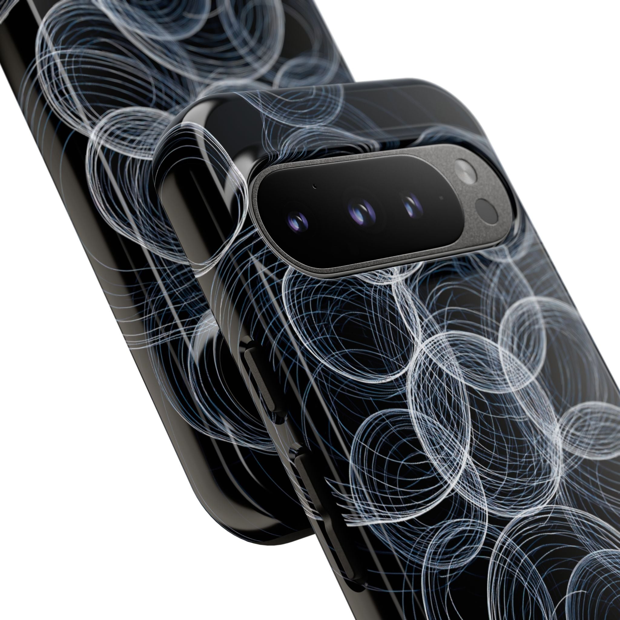 Black Tough Phone Case for Google Pixel - Frosted Ring Matrix