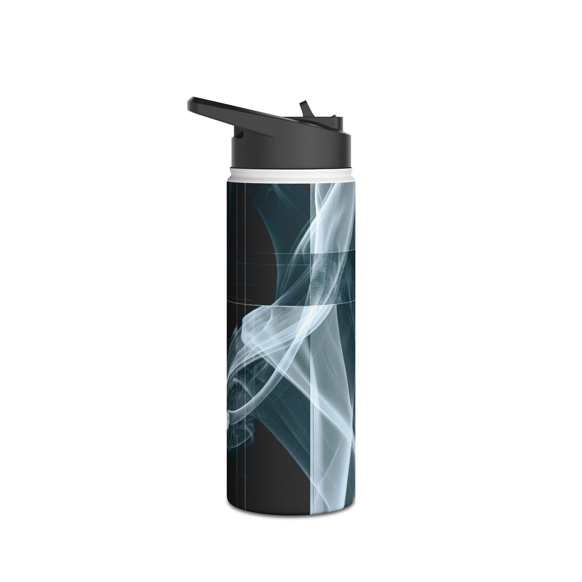 Fractured Smoke · Insulated Water Bottle · Black