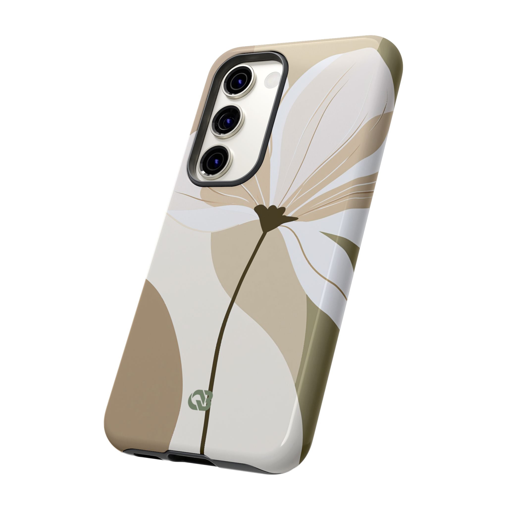 Beige Tough Phone Case for Samsung - Sage Linen Magnolia