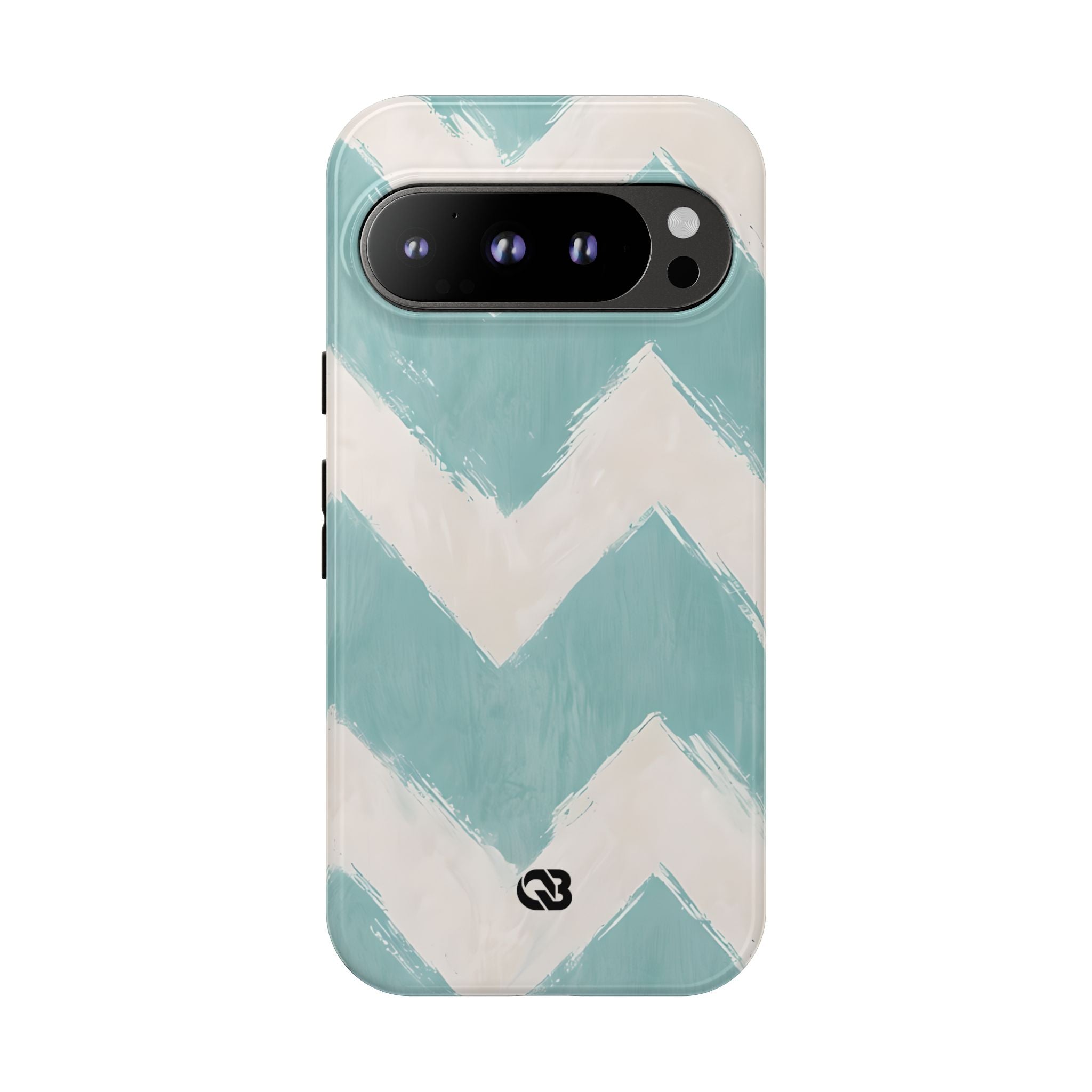 Teal Painted Chevron · Tough Phone Case for Google Pixel