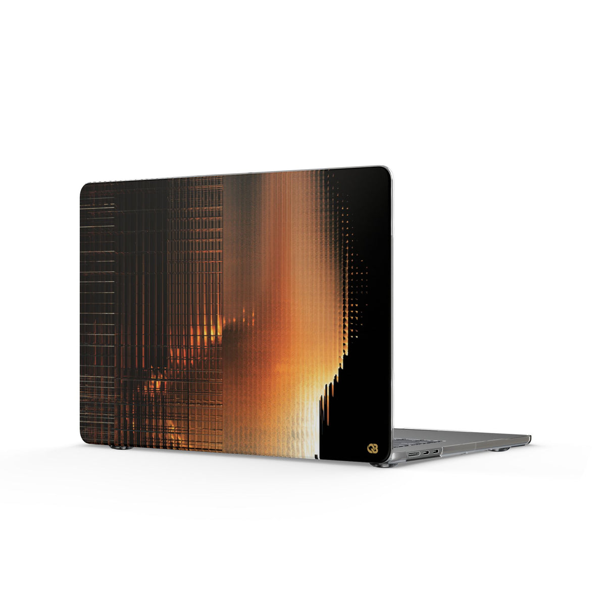 Luminous Grid · Clear Hard Case for MacBook · Black