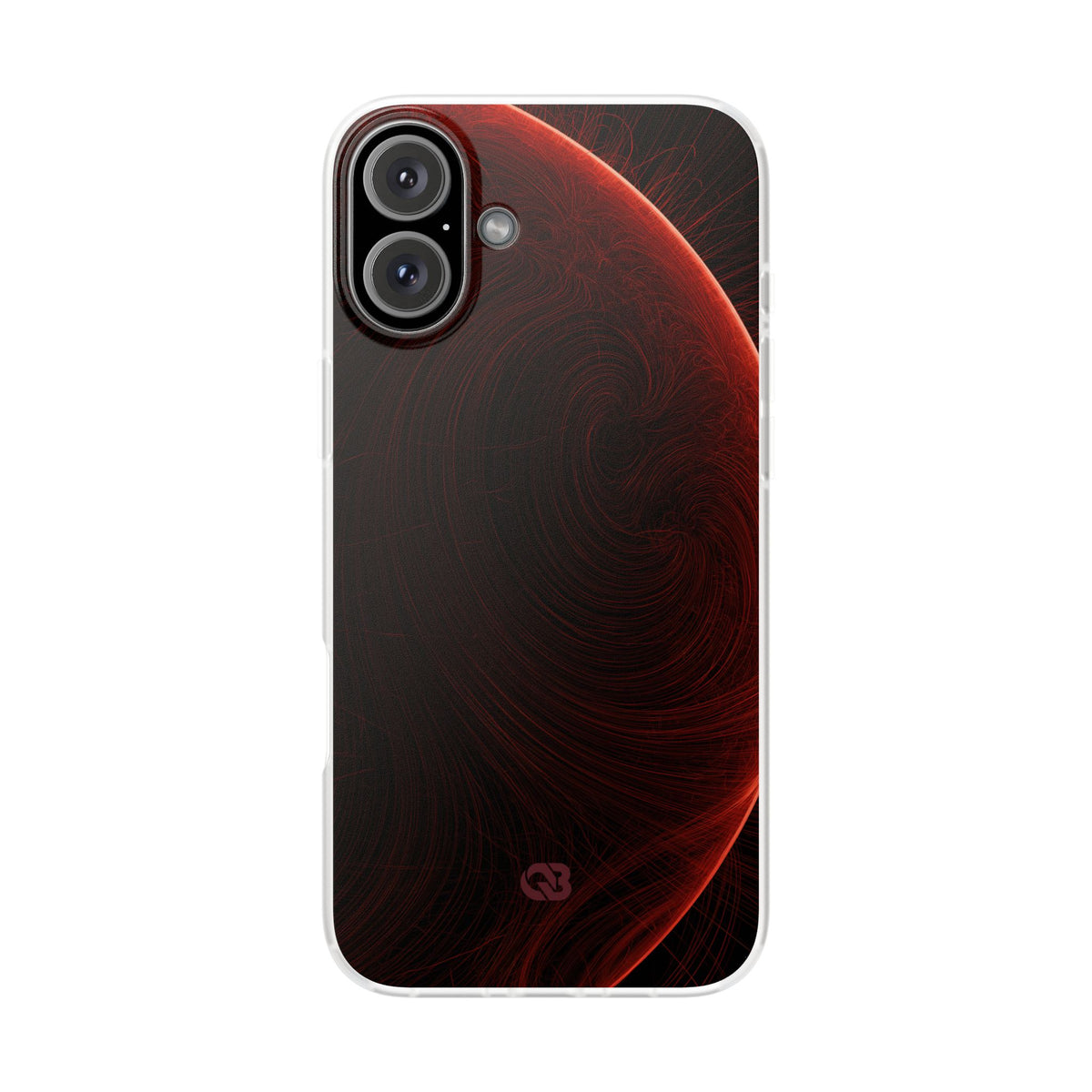 Red Lite Phone Case for iPhone - Crimson Flare Flux