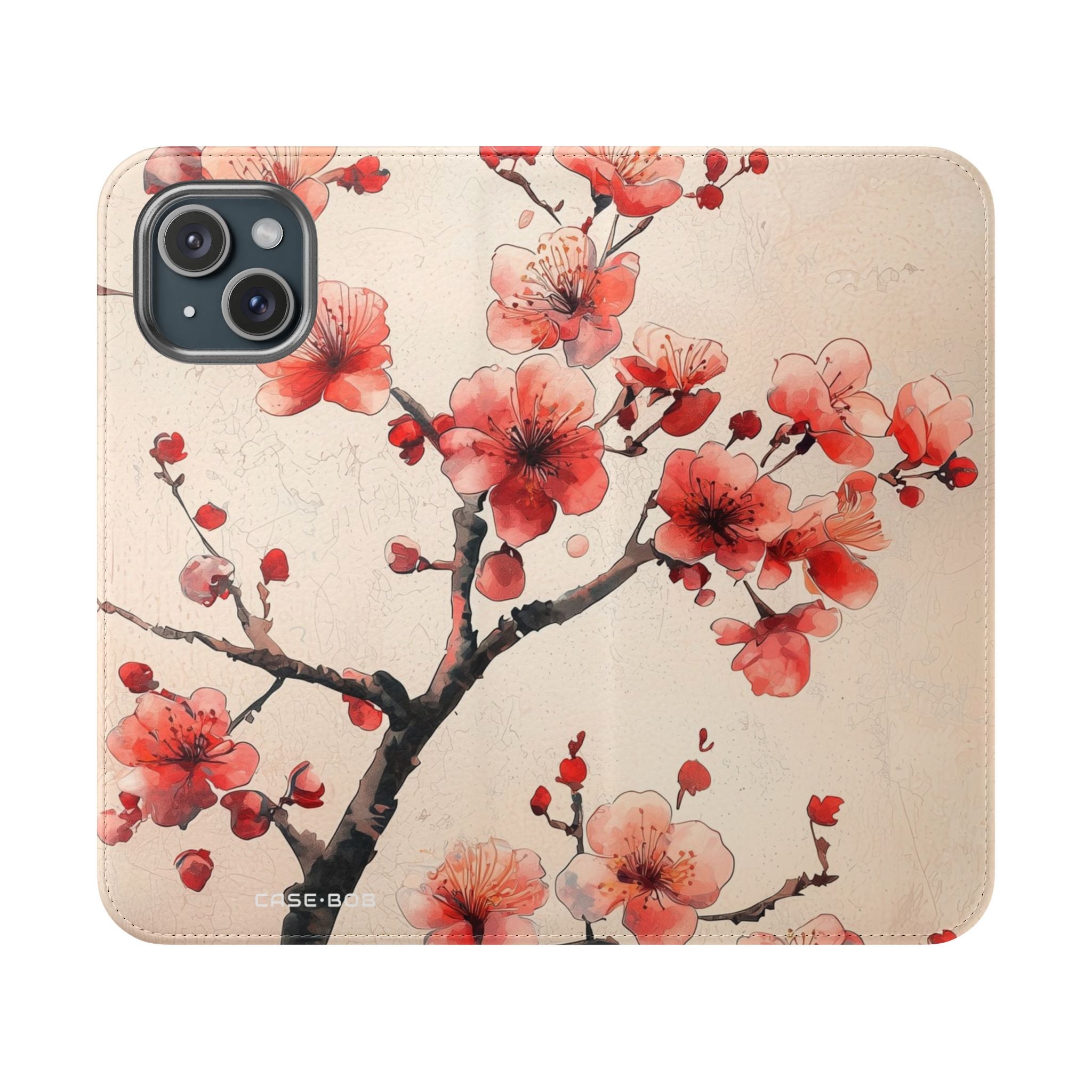 Cherry Blossom Breeze - iPhone 15 Case - Wallet