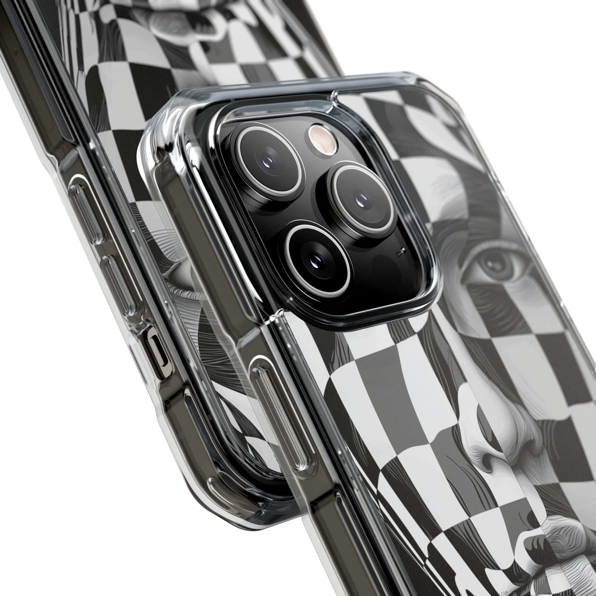 Checkered Face iPhone 14 Pro Skal - Impact