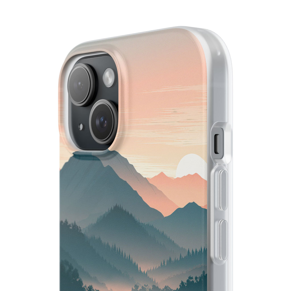 Teal Lite Phone Case for iPhone - Alpine Teal Horizon