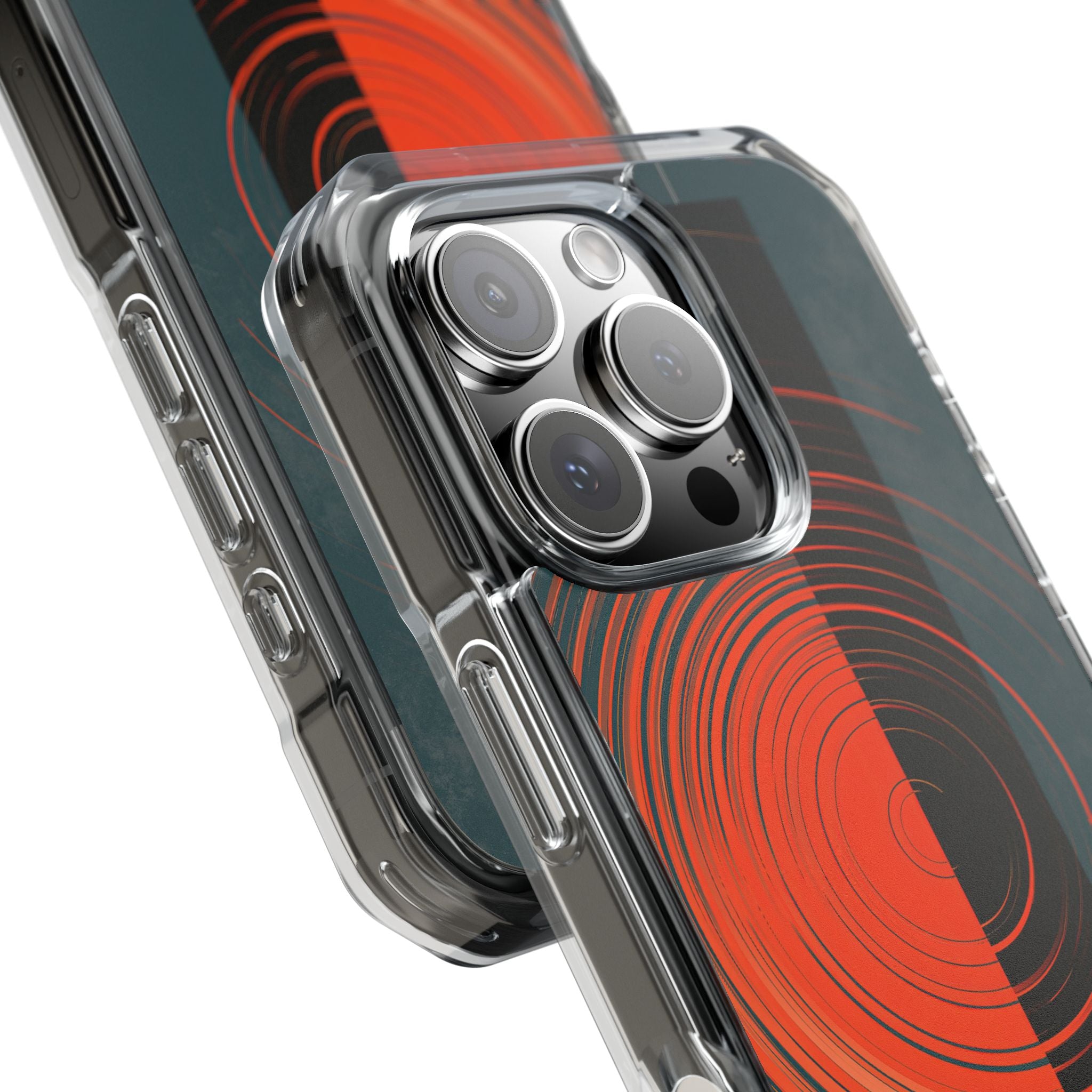 Teal Impact MagSafe Phone Case for iPhone - Burnt Slate Radial