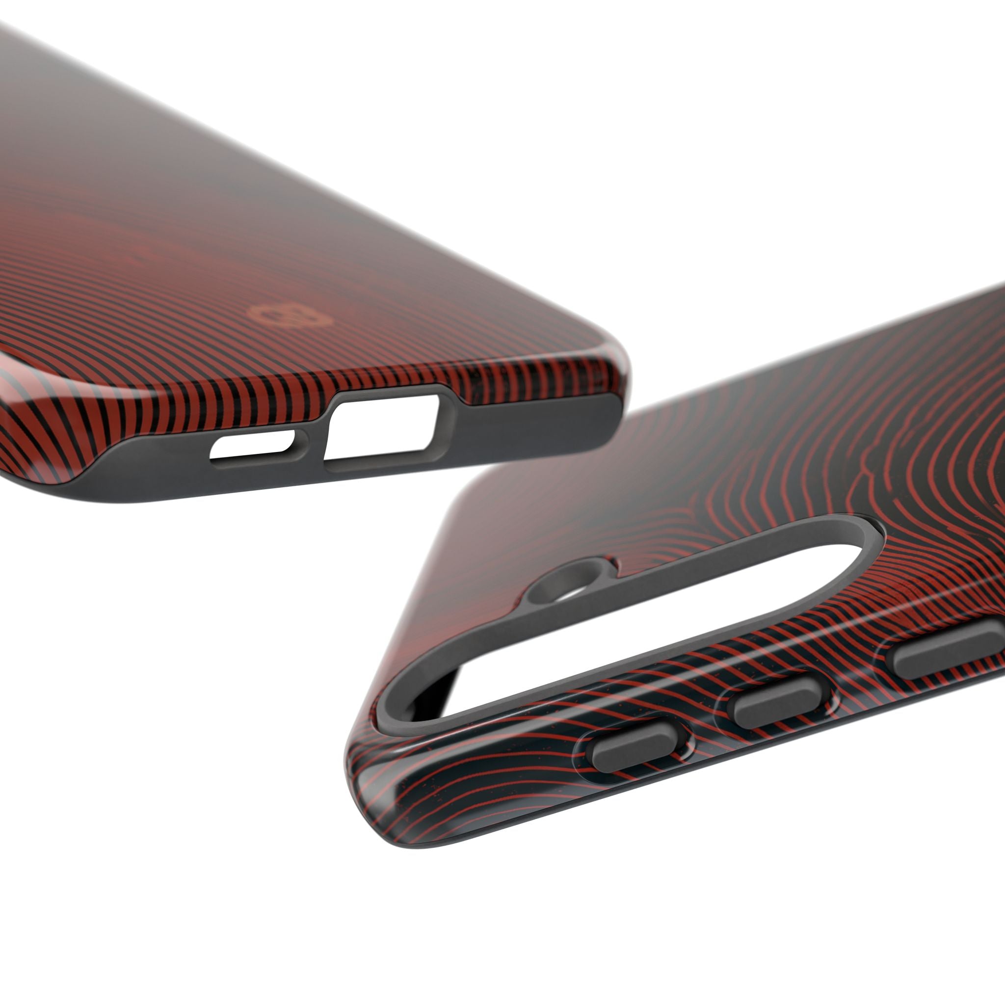Red Tough Phone Case for Samsung - Terracotta Nerve Map