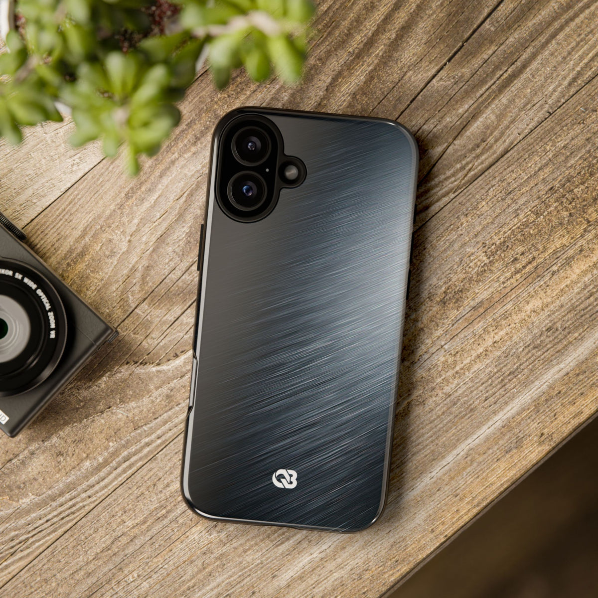 Brushed Obsidian Steel · Tough Phone Case for iPhone · Grey