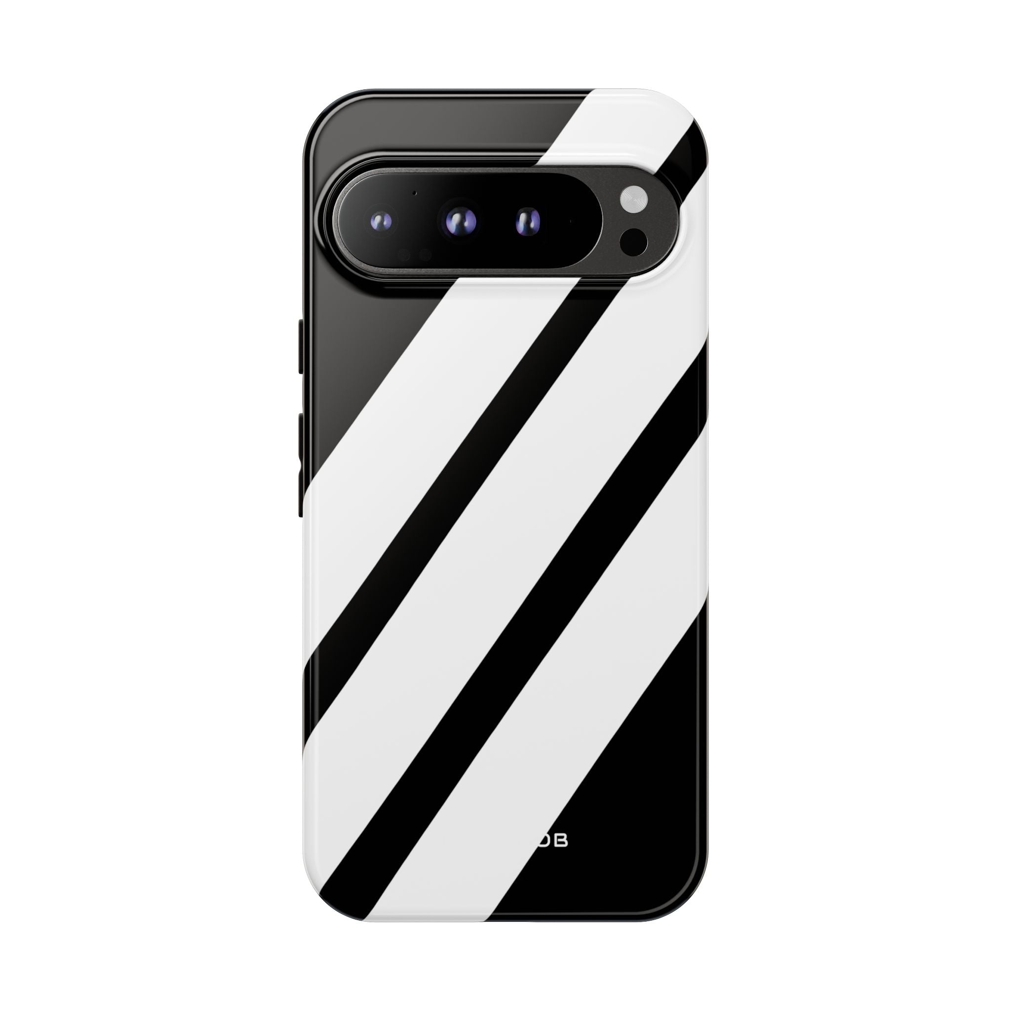 Diagonale Streifen Noir Google Pixel 9 Pro XL Case - Tough
