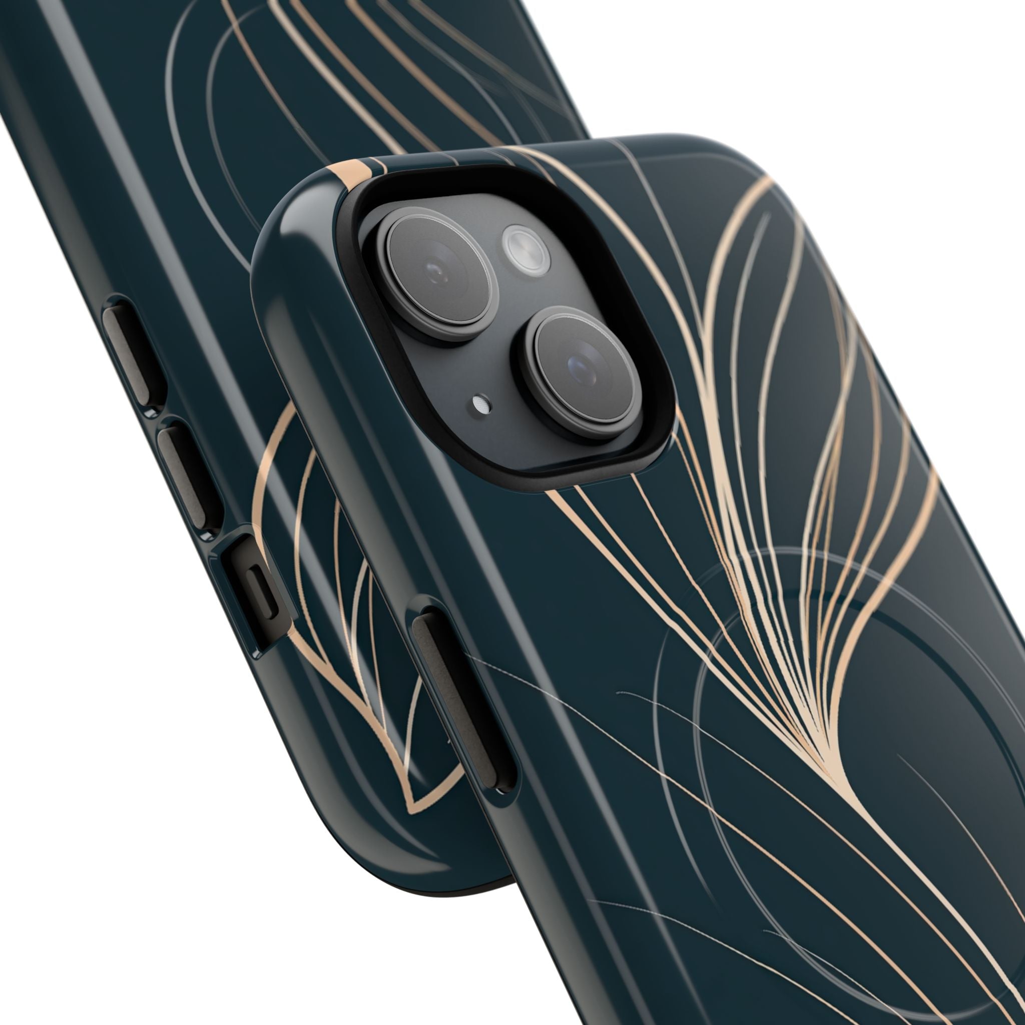 Teal Tough 2.0 Magsafe Phone Case for iPhone - Sandstone Silk Flora